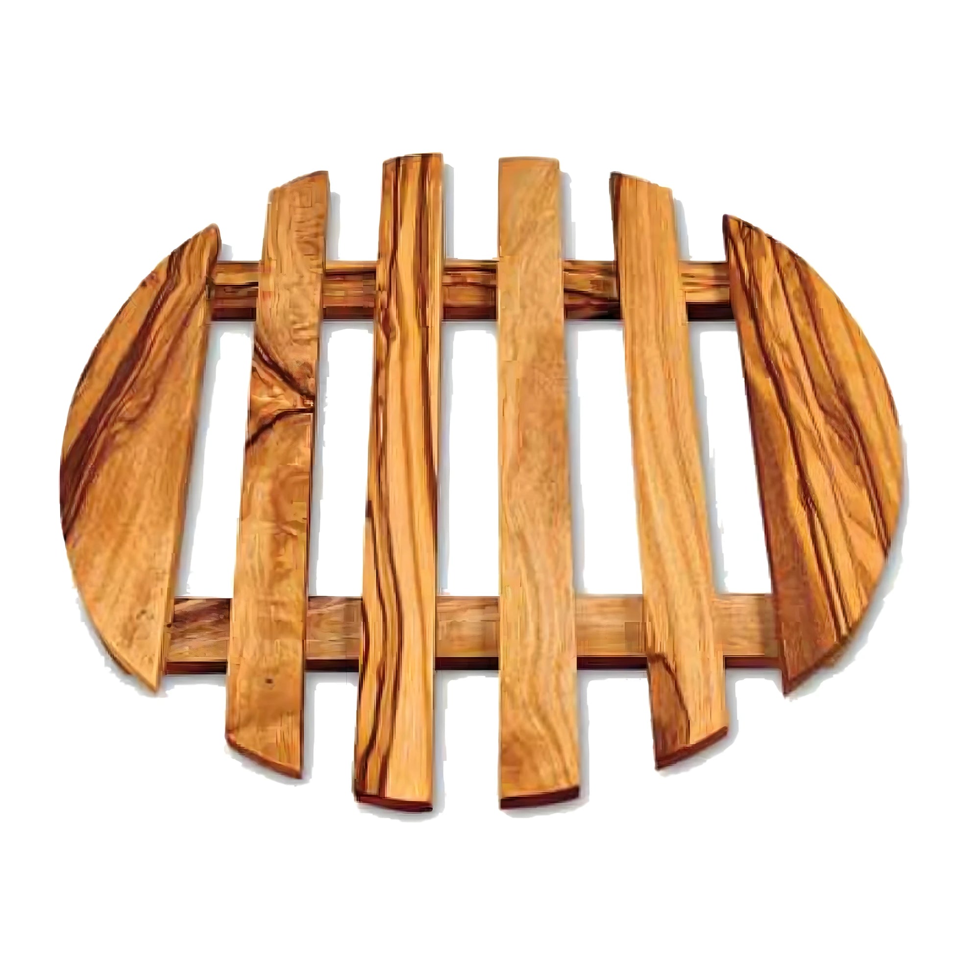 Elegant Olive Wood Table Trivet, Val Gardena Craftsmanship
