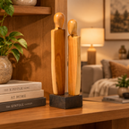 Figurine Élancées Modernes Finement Sculptées en Bois d'Érable