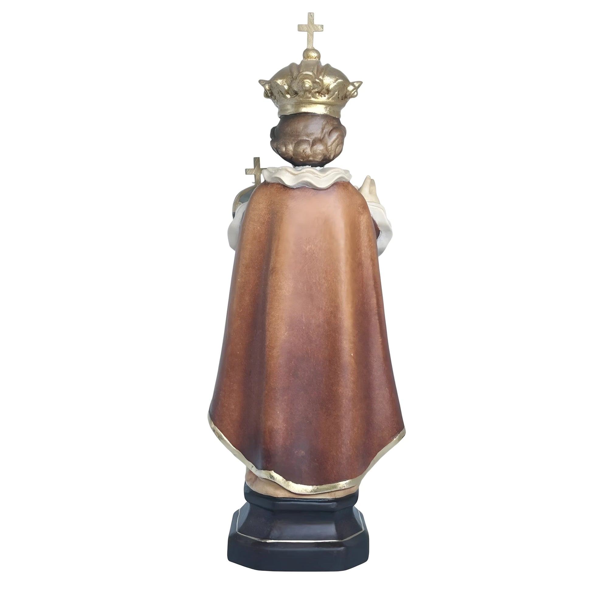 Gesù Bambino di Praga Statua in Legno Policromo Scolpito a Mano