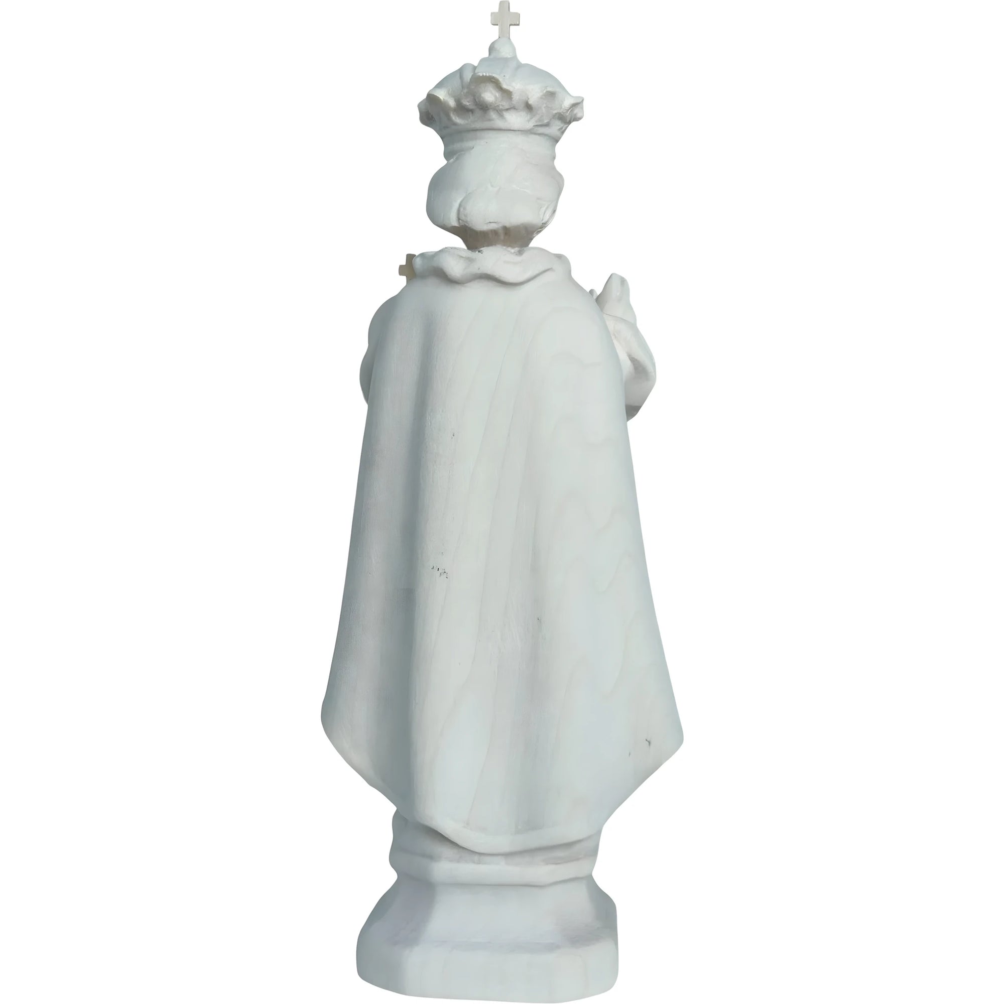 Gesù Bambino di Praga Statua in Legno Policromo Scolpito a Mano