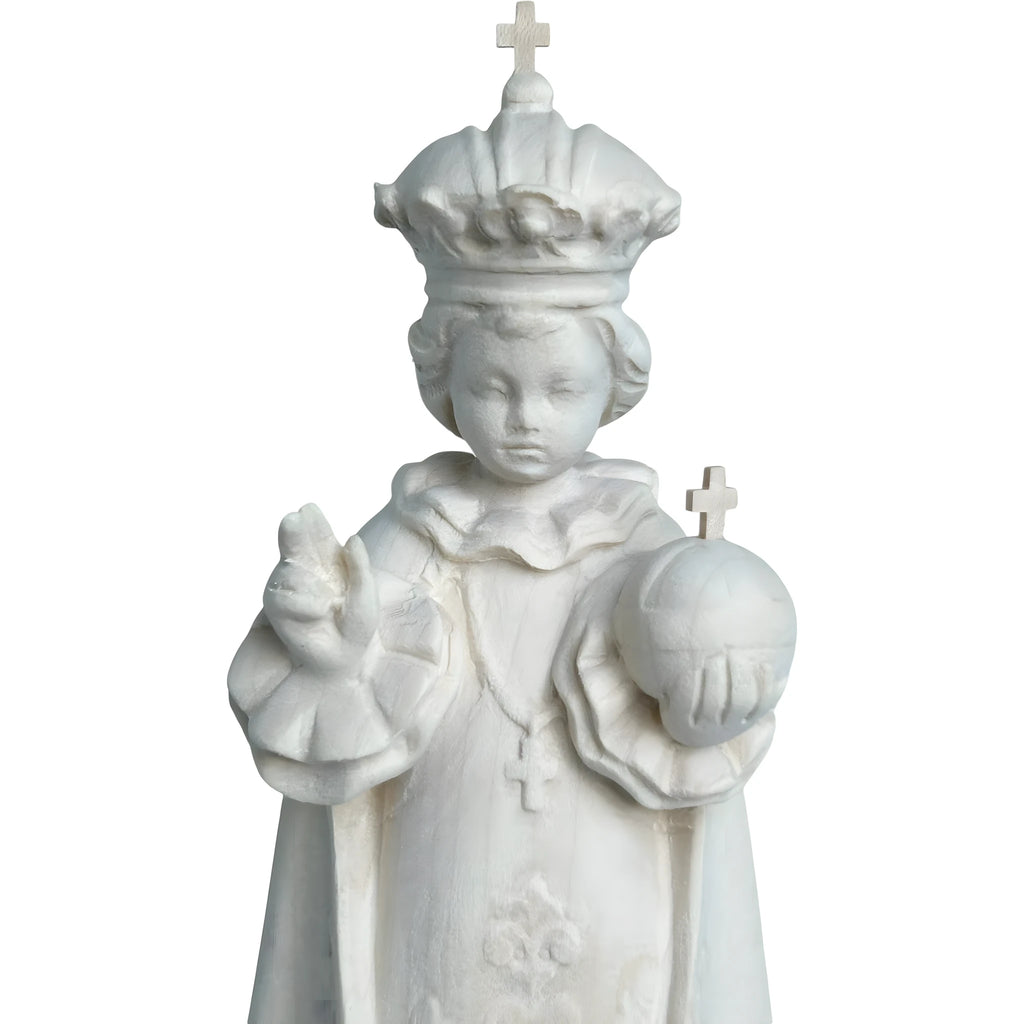 Gesù Bambino di Praga Statua in Legno Policromo Scolpito a Mano