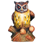 Gufetto in Legno d'Acero Artigianale della Val Gardena - Scultura Colorata