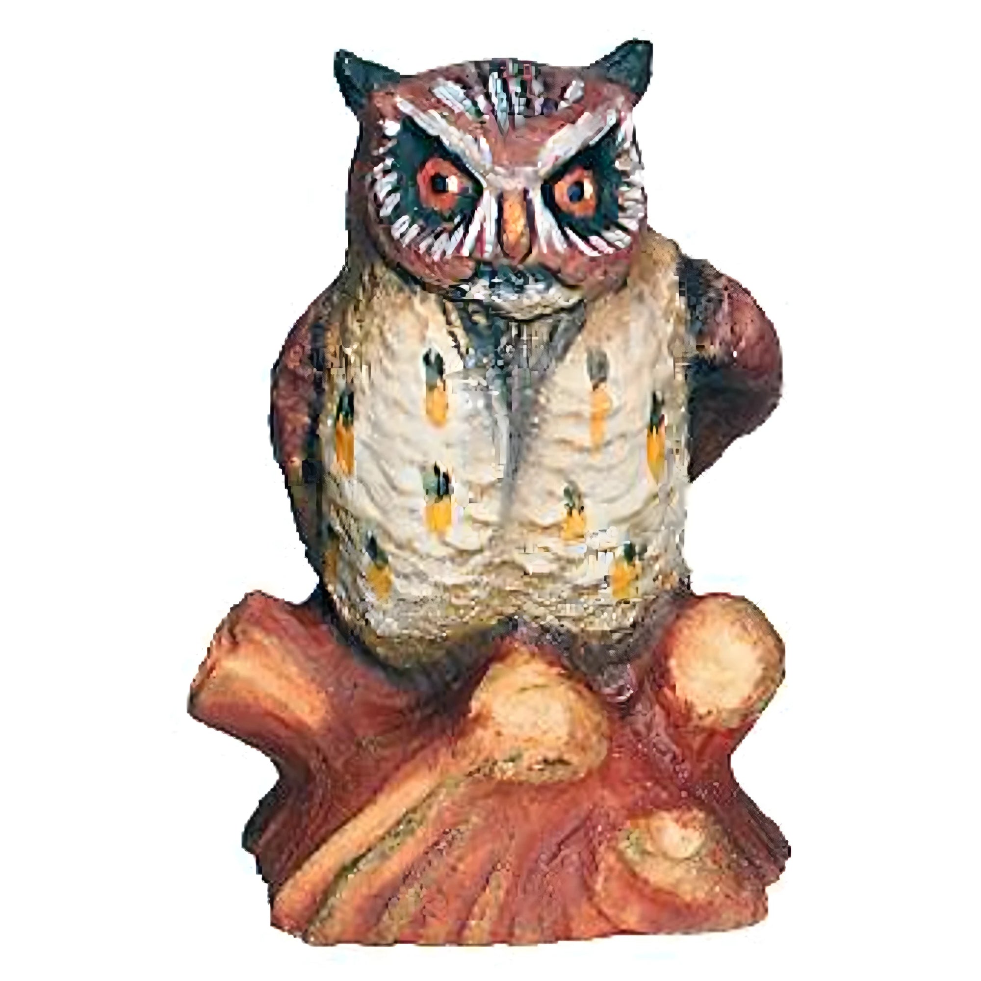 Gufetto in Legno d'Acero Artigianale della Val Gardena - Scultura Colorata