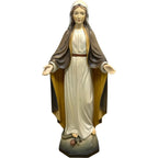 Immaculée Conception en Bois Sculpté à la Main | Art Sacré Val Gardena