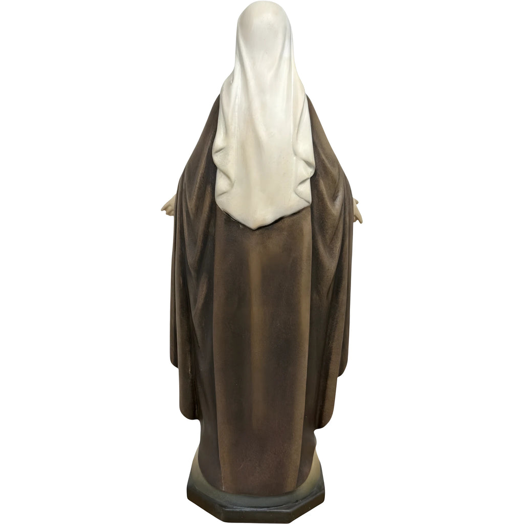 Immaculée Conception en Bois Sculpté à la Main | Art Sacré Val Gardena