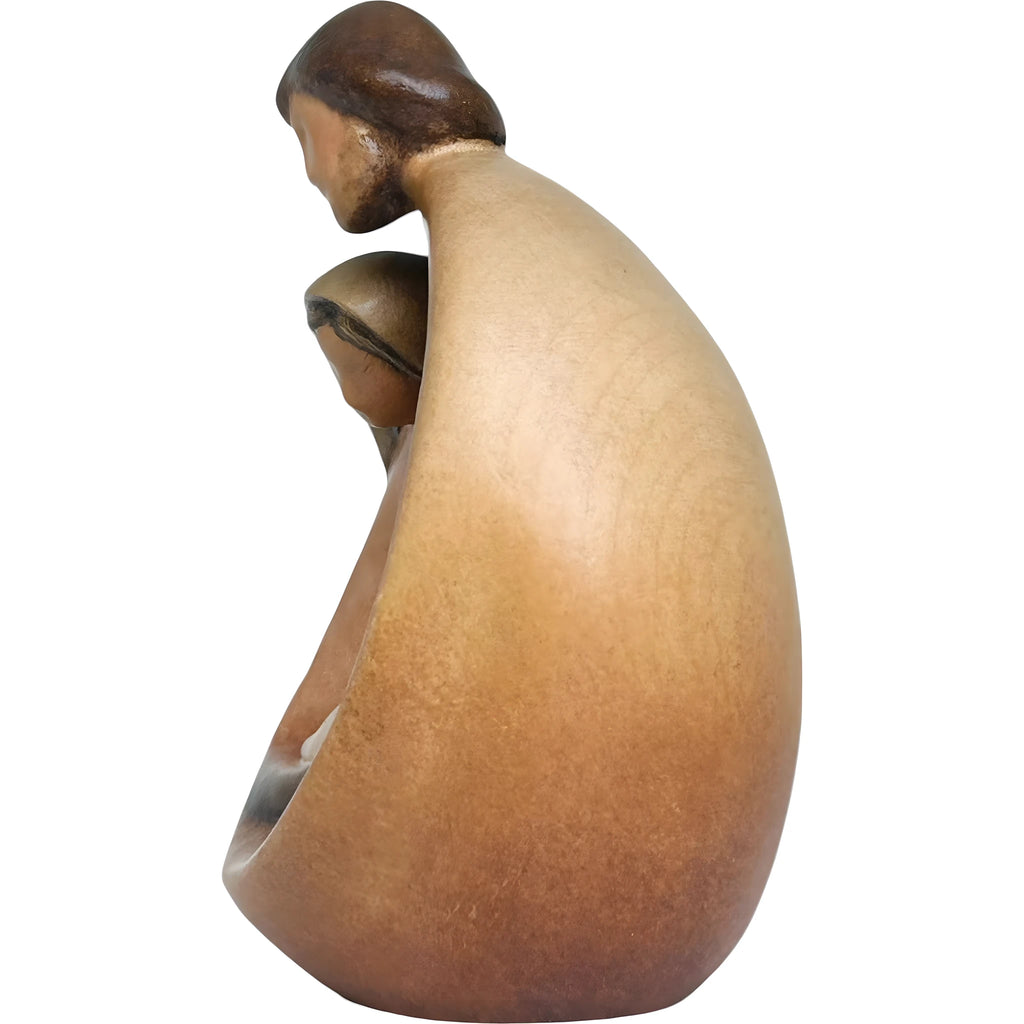 The Family: Wooden Sculpture from Val Gardena Symbol of Love and Unity