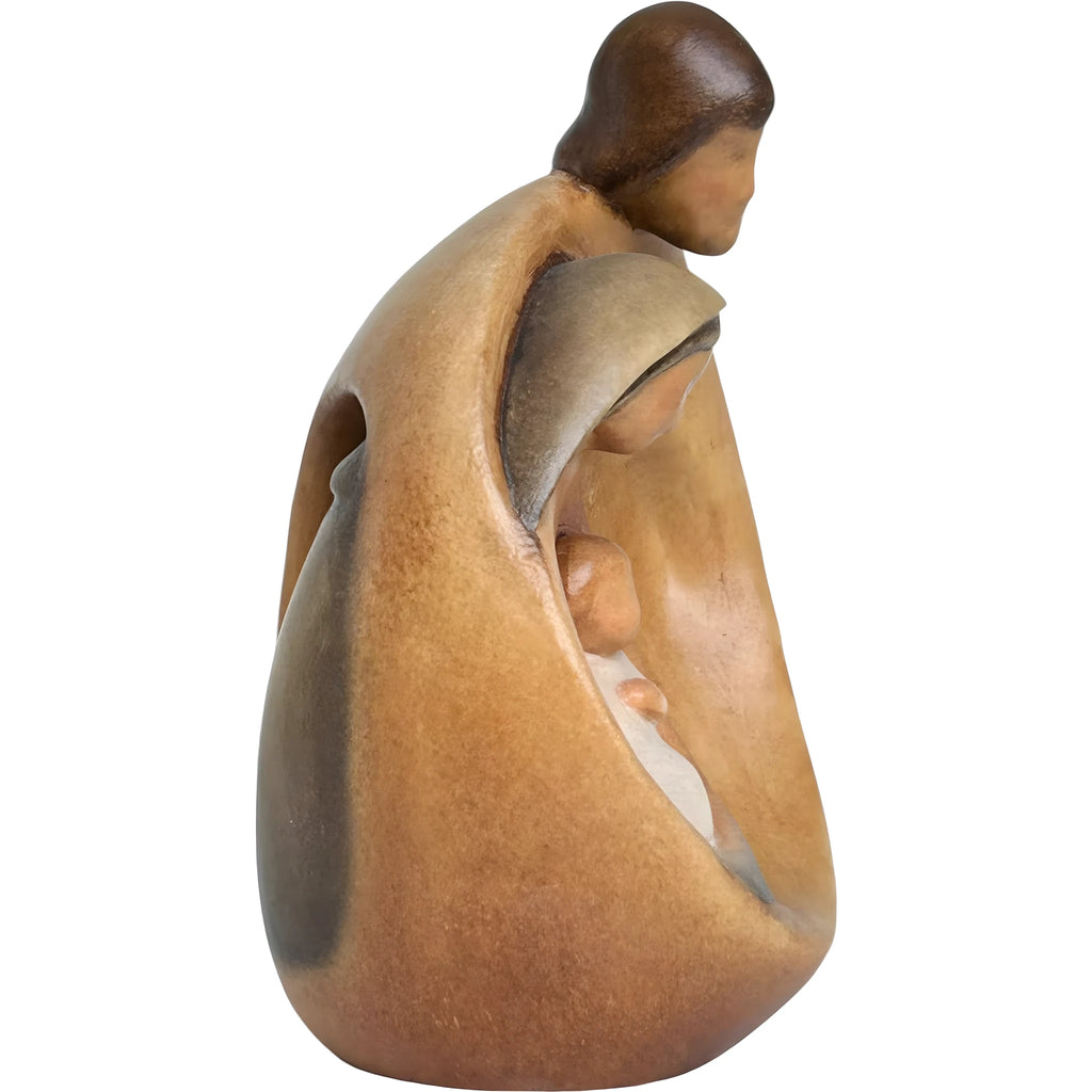 The Family: Wooden Sculpture from Val Gardena Symbol of Love and Unity