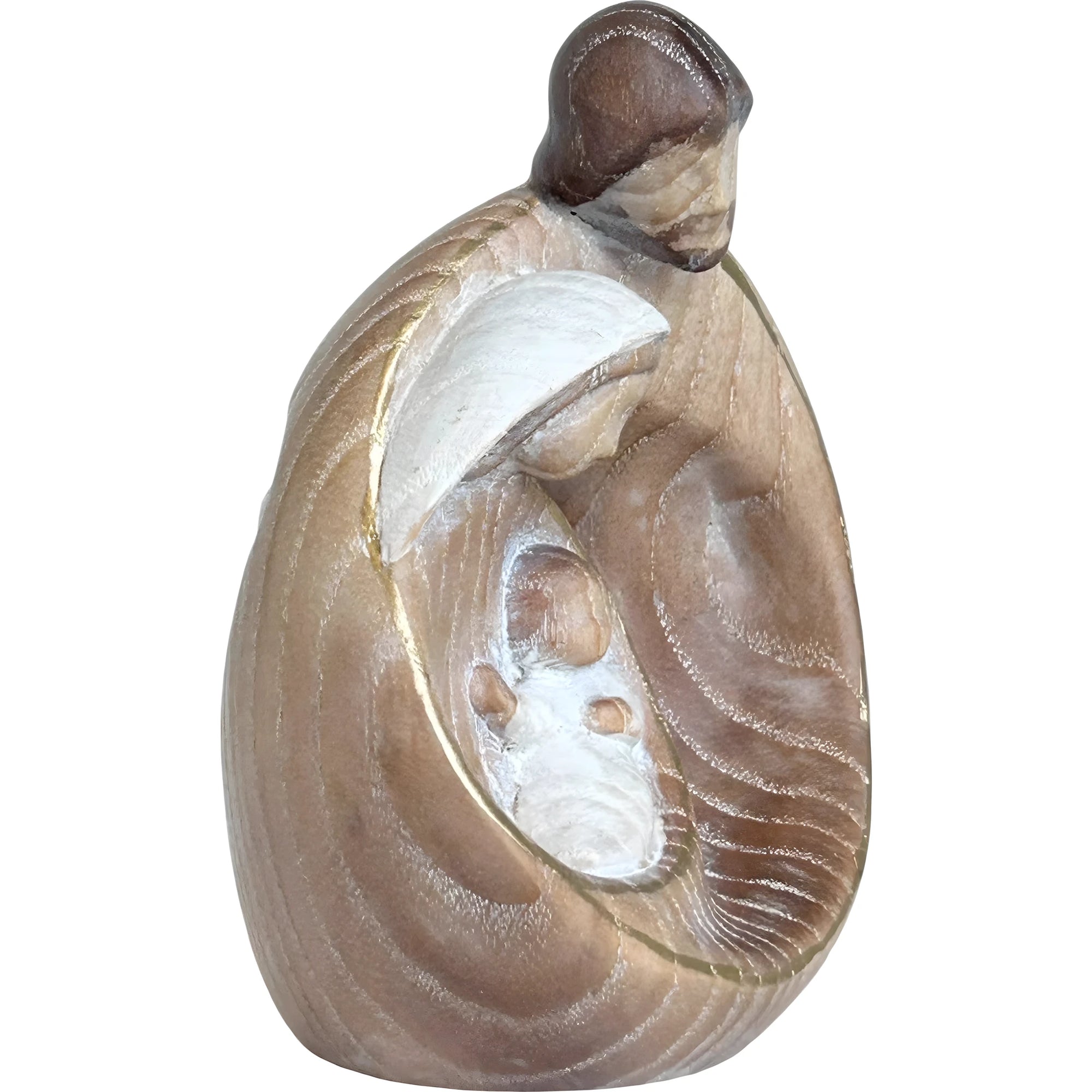 The Family: Wooden Sculpture from Val Gardena Symbol of Love and Unity