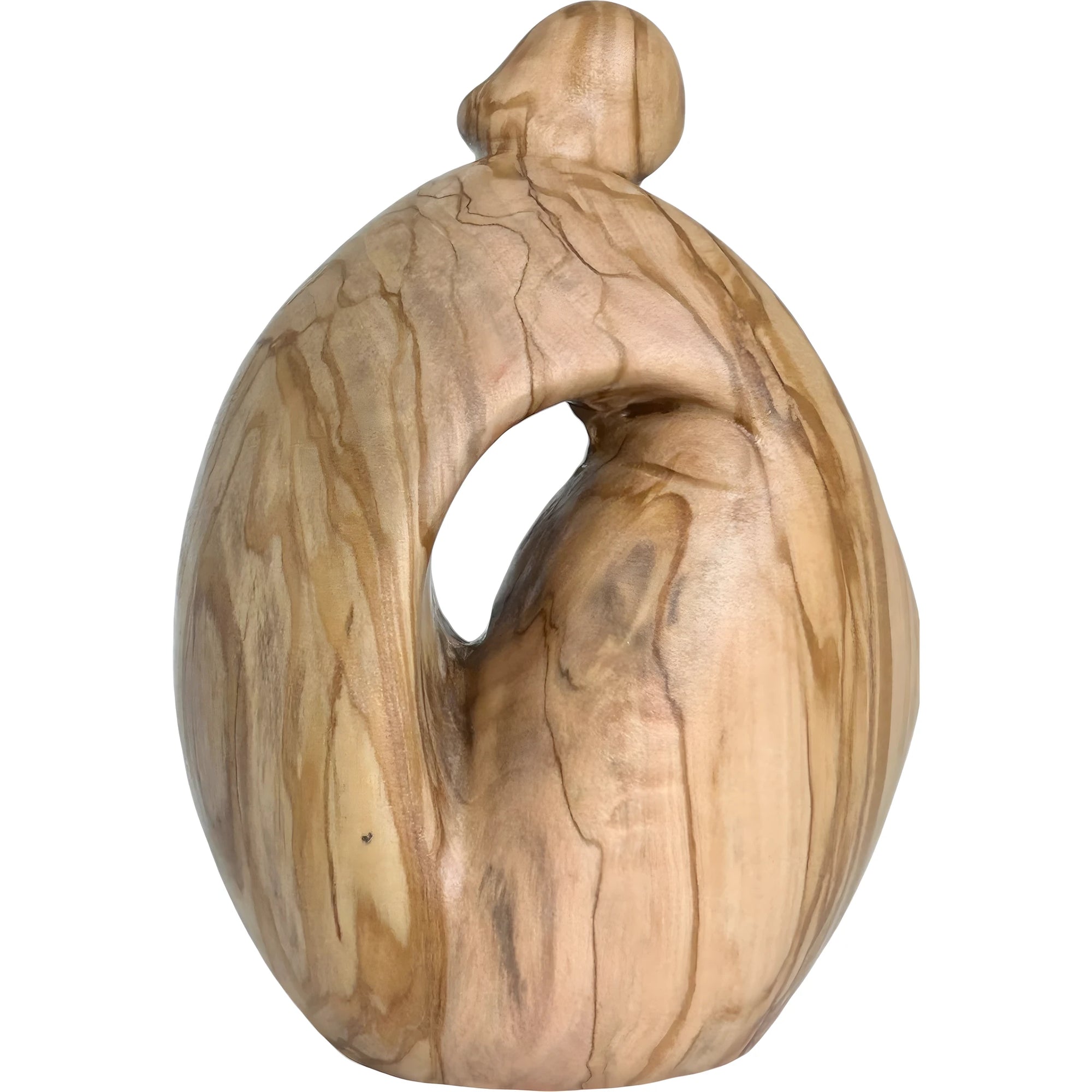 The Family: Wooden Sculpture from Val Gardena Symbol of Love and Unity