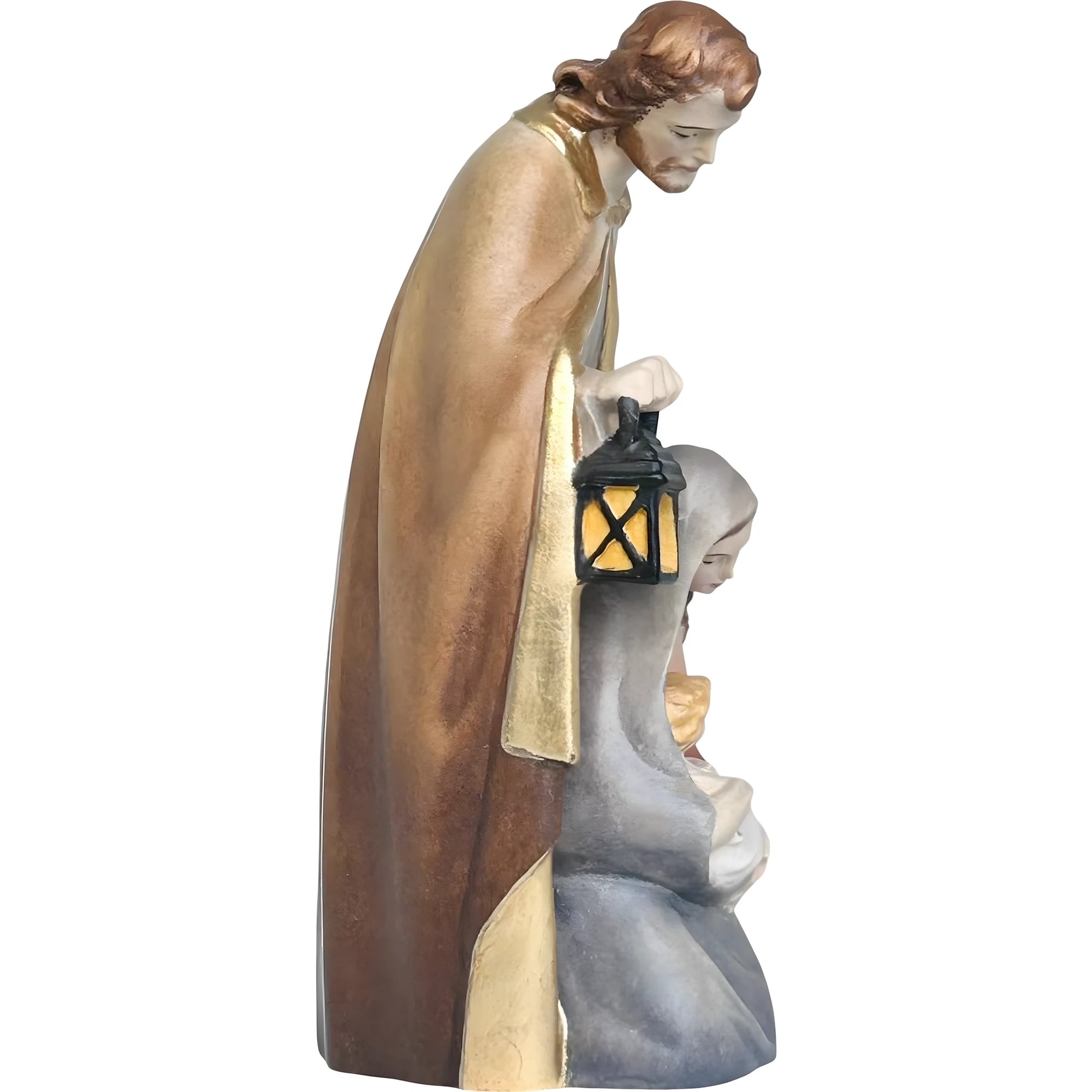 La Sainte Famille de la Nativité, Sculpture en bois d'érable du Val Gardena