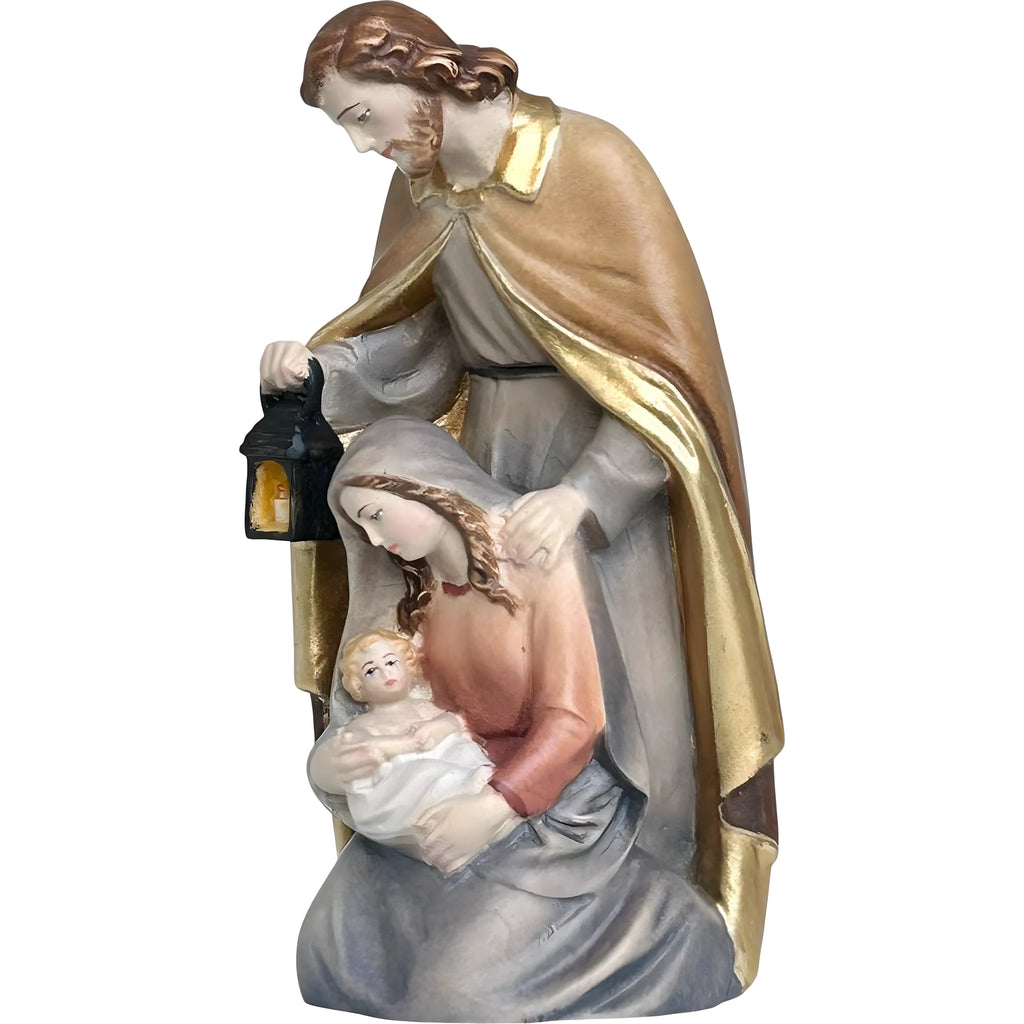 La Sacra Famiglia della Natività, Scultura in Legno d'Acero della Val Gardena