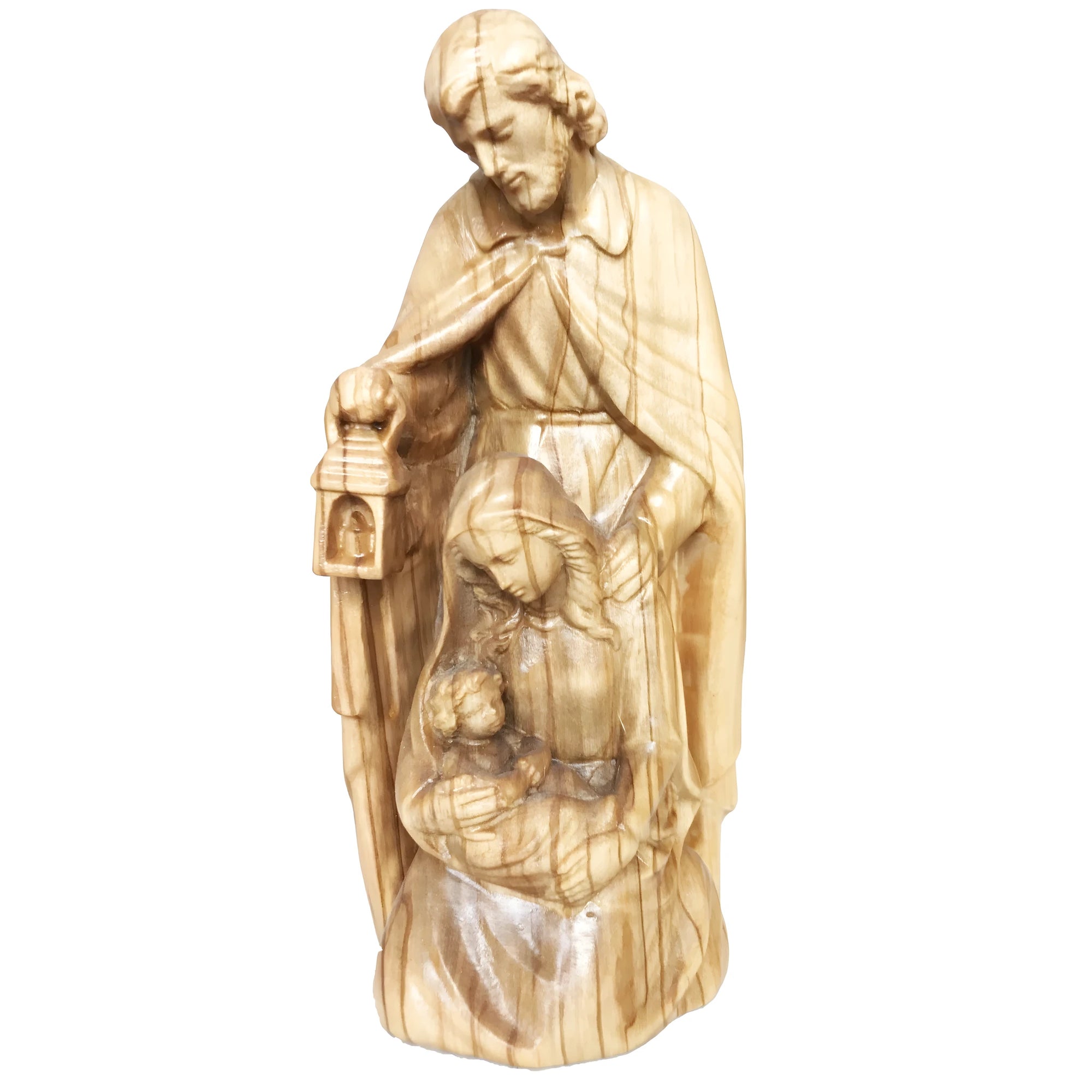 La Sainte Famille de la Nativité, Sculpture en bois d'érable du Val Gardena