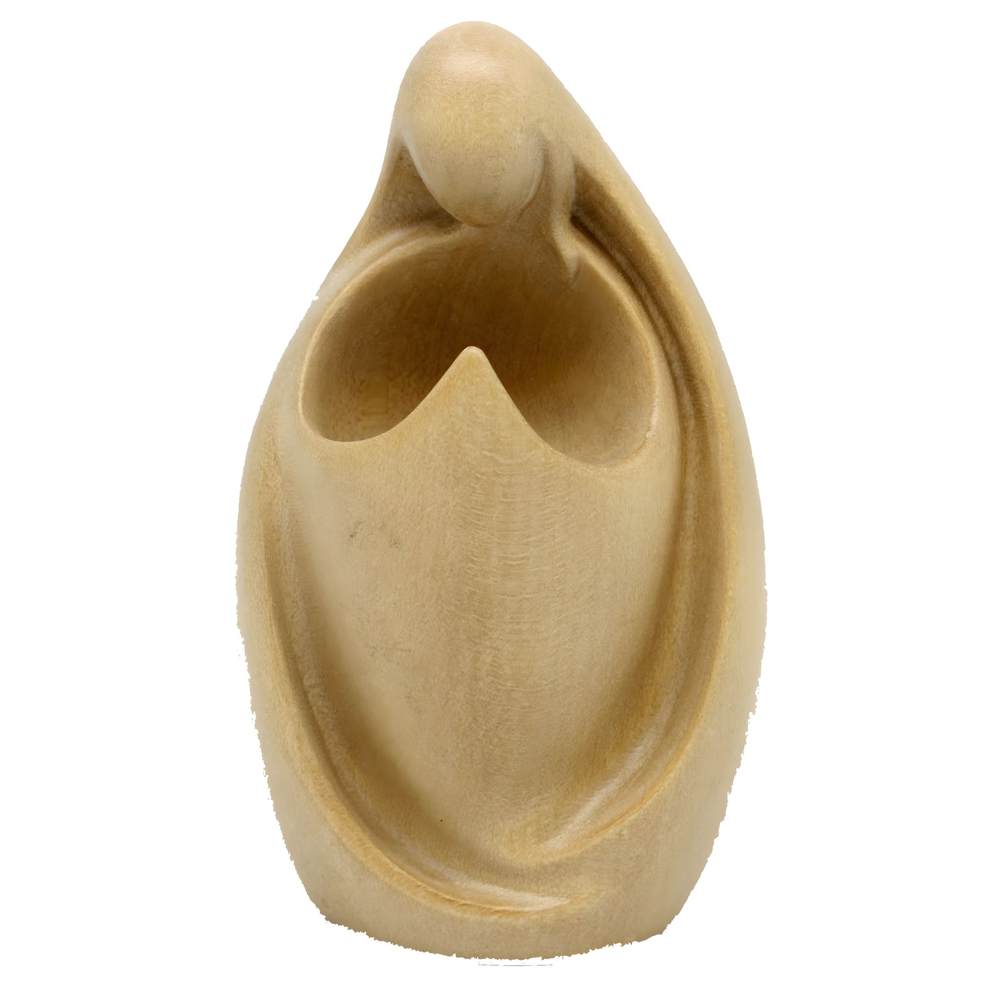 Stylized Abstract Madonna – Symbol of Motherhood in Maple Wood