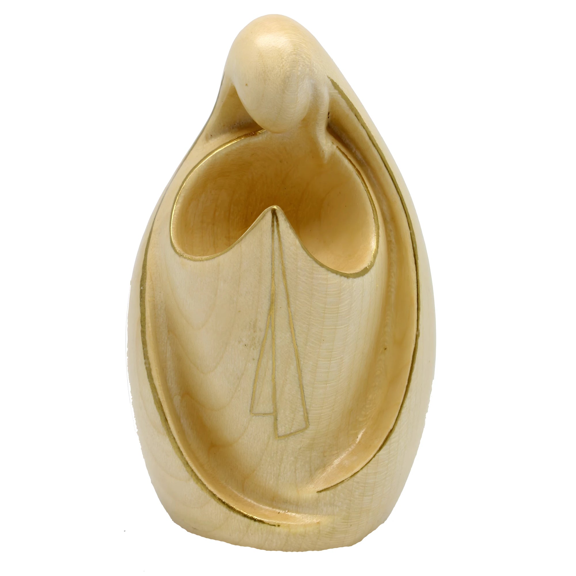 Stylized Abstract Madonna – Symbol of Motherhood in Maple Wood