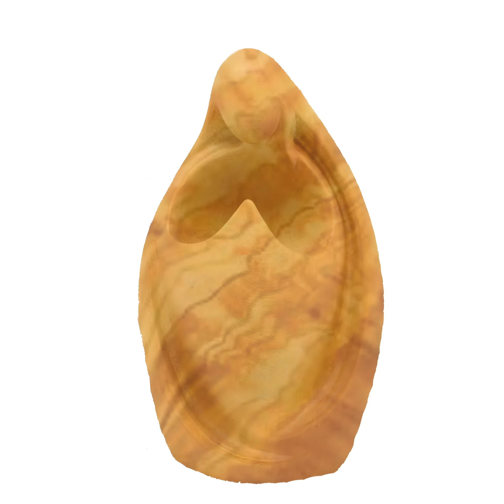 Stylized Abstract Madonna – Symbol of Motherhood in Maple Wood
