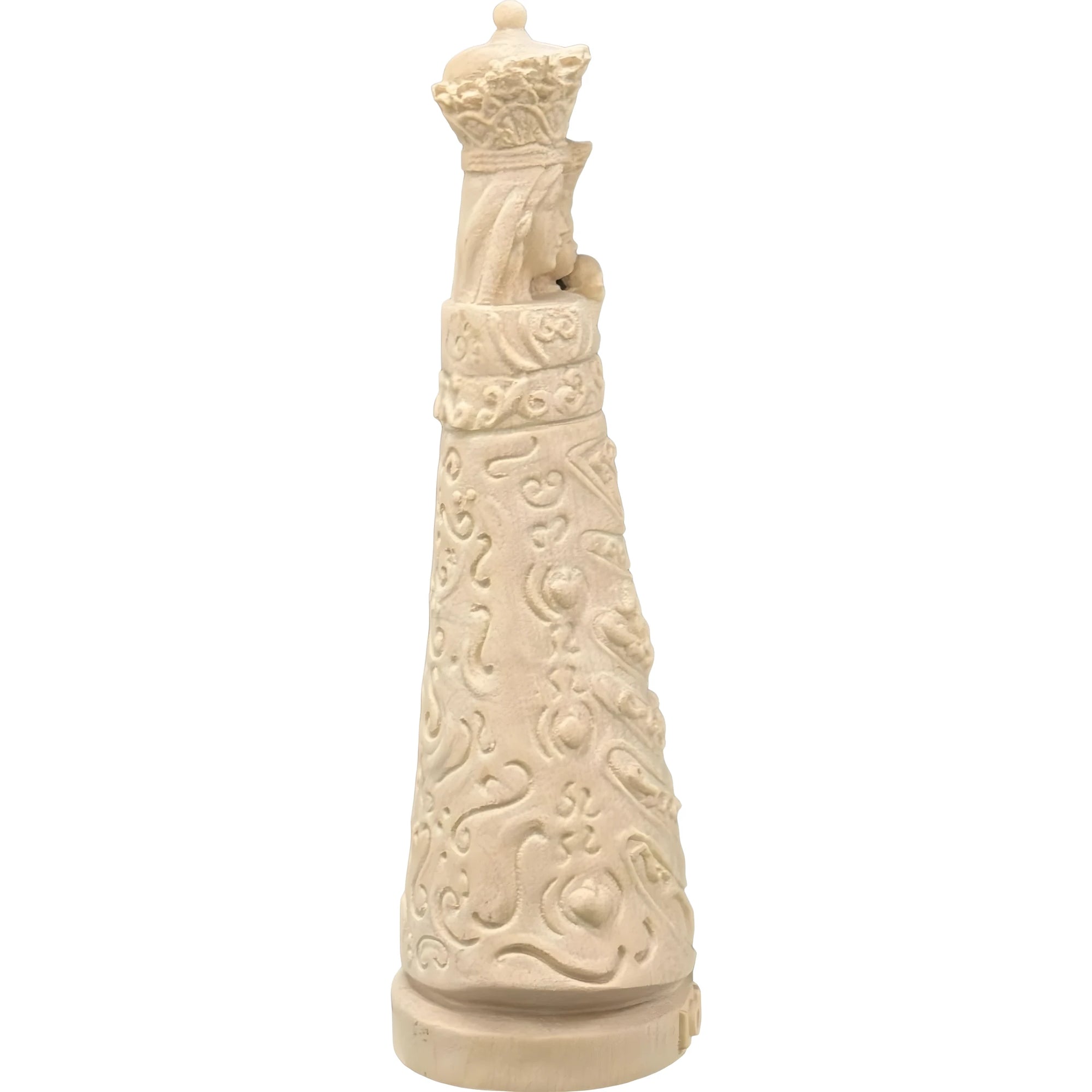 Black Madonna of Loreto in Hand-Carved Wood from Val Gardena