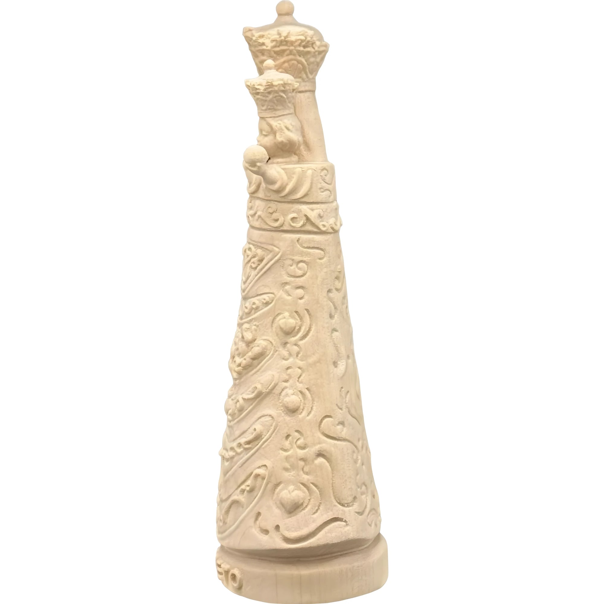 Black Madonna of Loreto in Hand-Carved Wood from Val Gardena