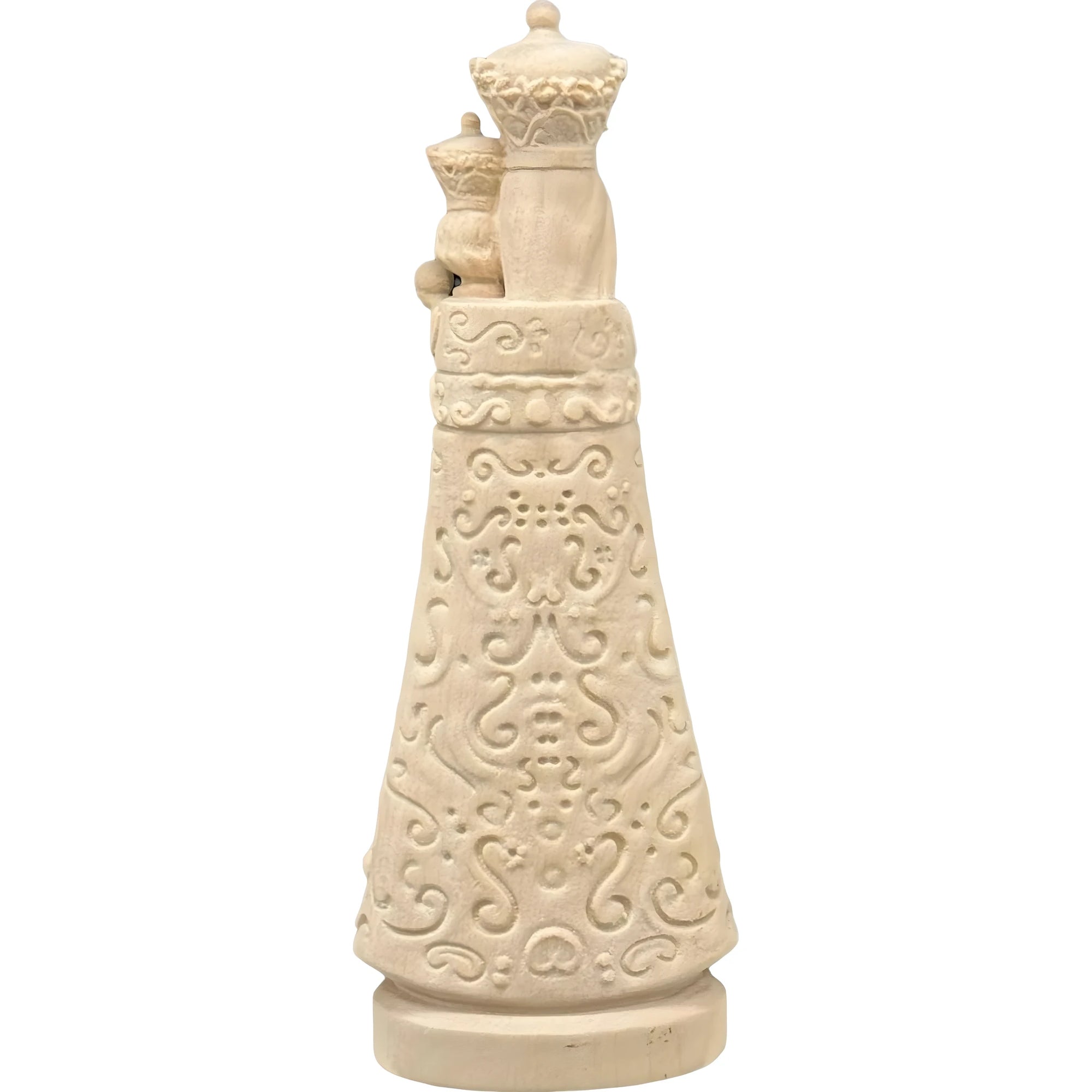 Black Madonna of Loreto in Hand-Carved Wood from Val Gardena