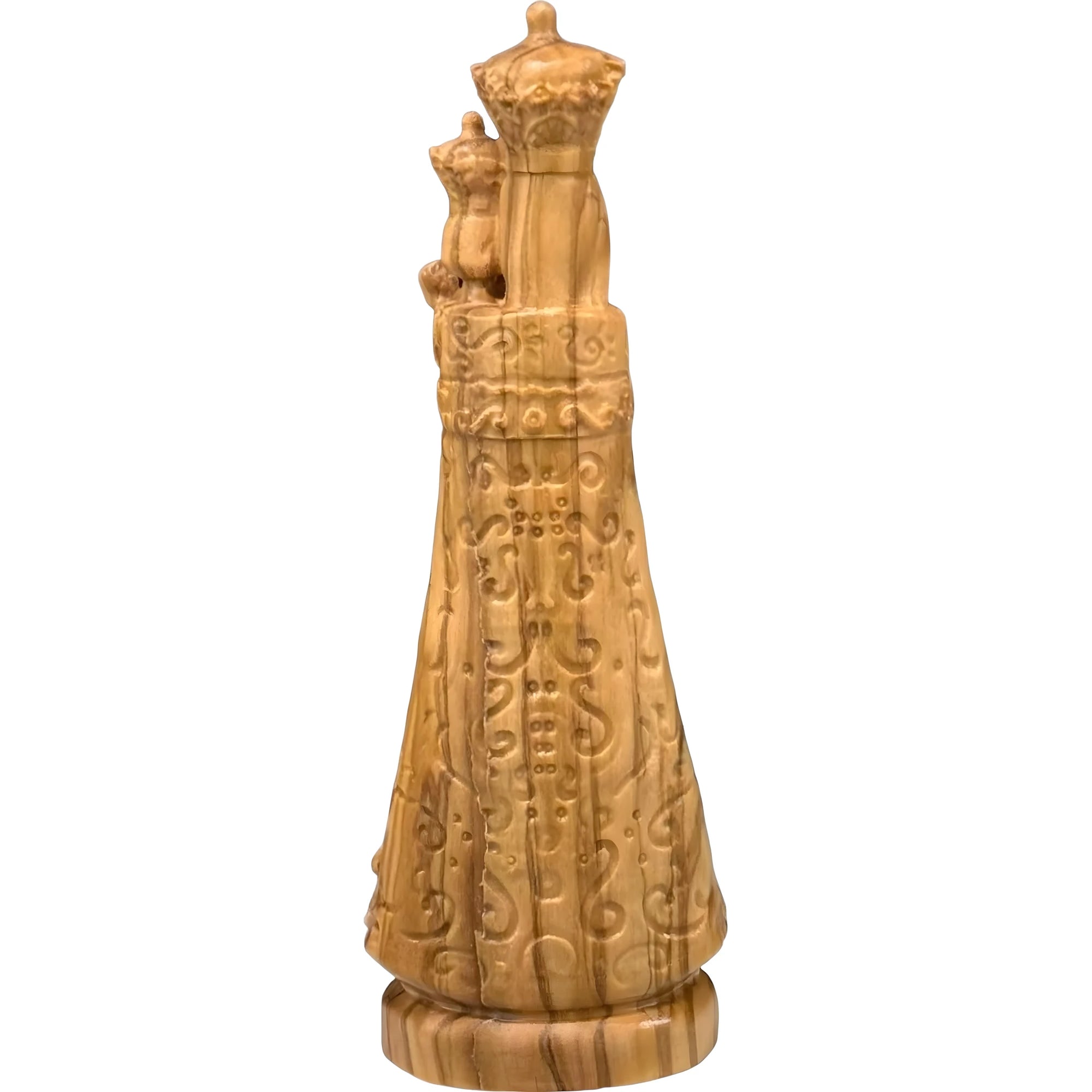 Black Madonna of Loreto in Hand-Carved Wood from Val Gardena