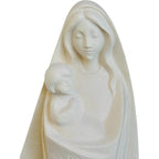 Stilisierte Madonna mit Kind aus Naturholz | Grödner Schnitzerei