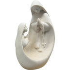 Vierge à l'Enfant avec Sainte Bernadette - Sculpture moderne en bois du Val Gardena