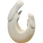 Vierge à l'Enfant avec Sainte Bernadette - Sculpture moderne en bois du Val Gardena