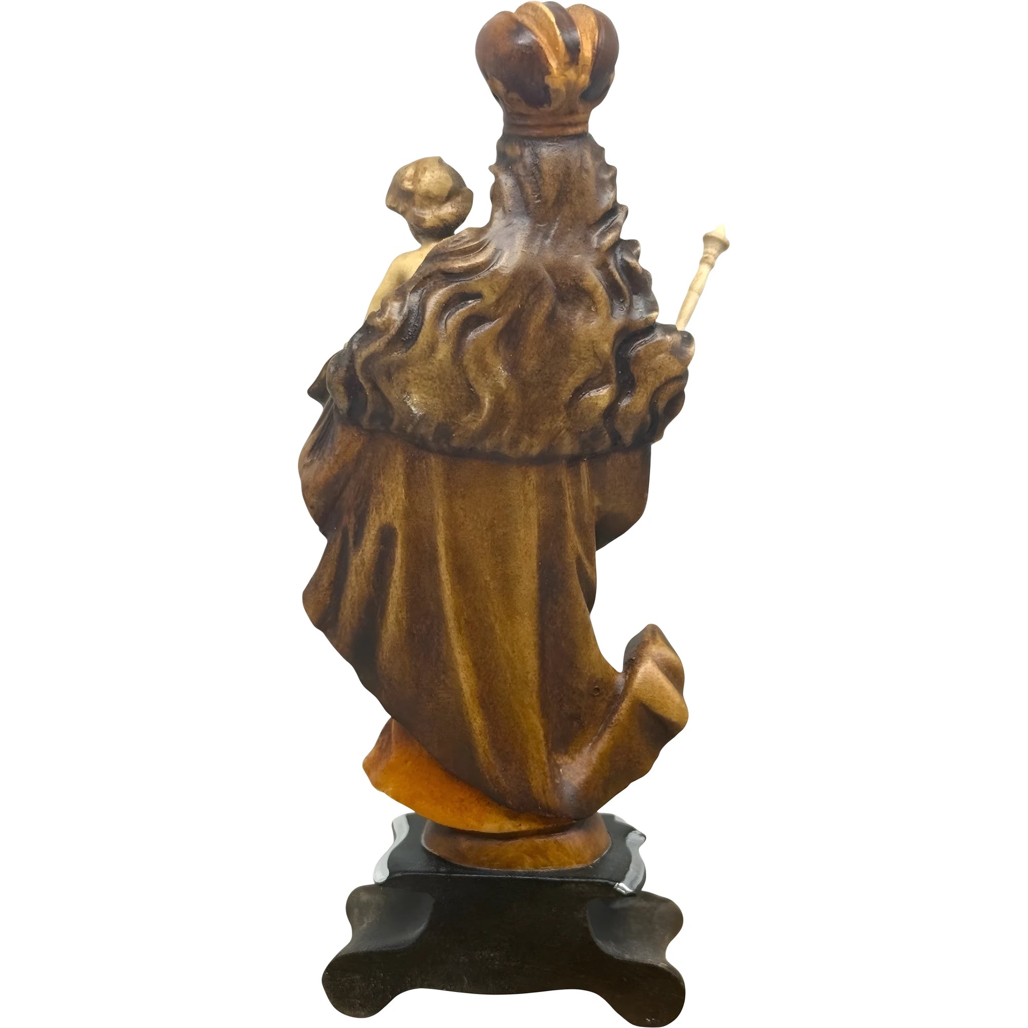 Madonna della Bavaria in Legno Intagliata a Mano, Artigianato Val Gardena