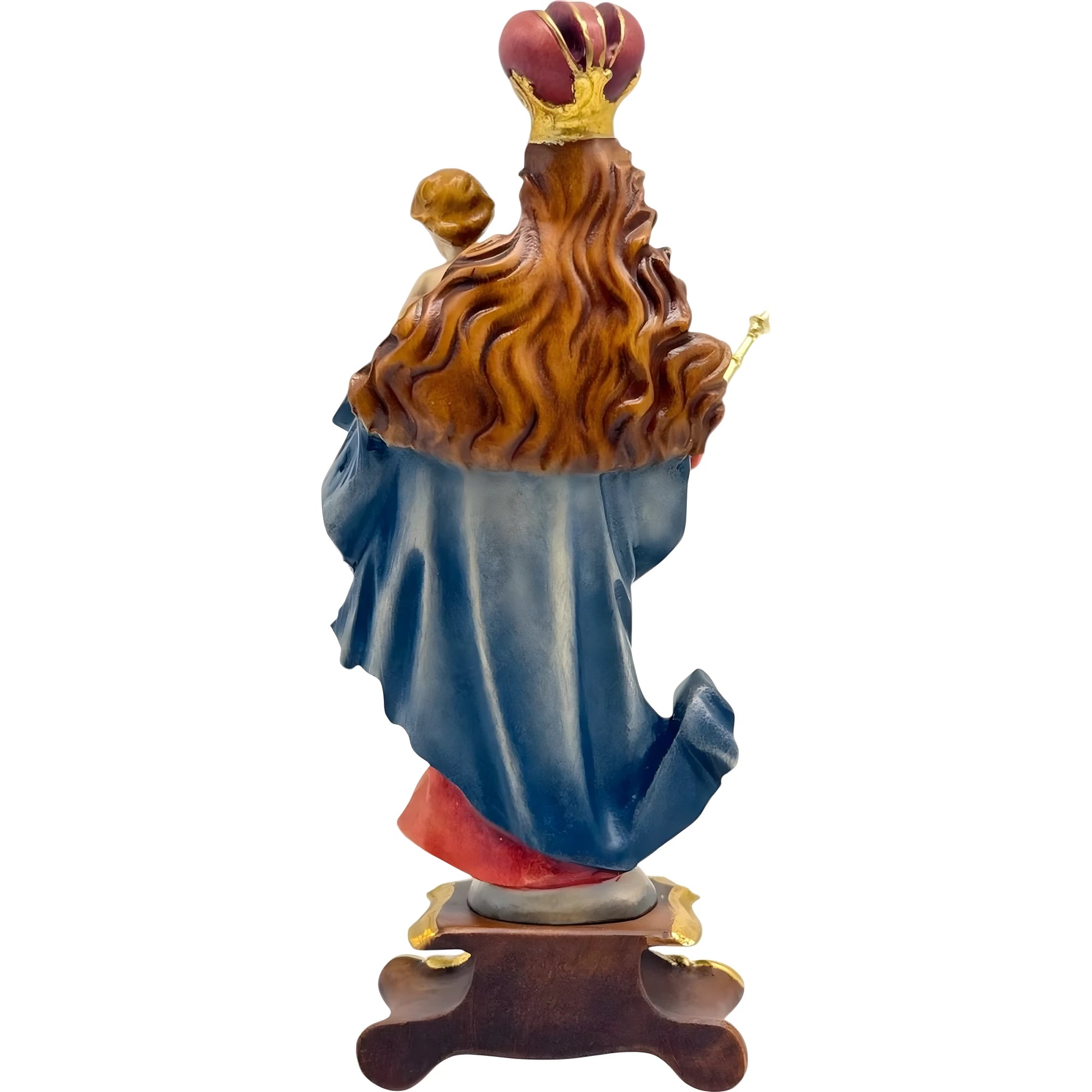 Madonna della Bavaria in Legno Intagliata a Mano, Artigianato Val Gardena