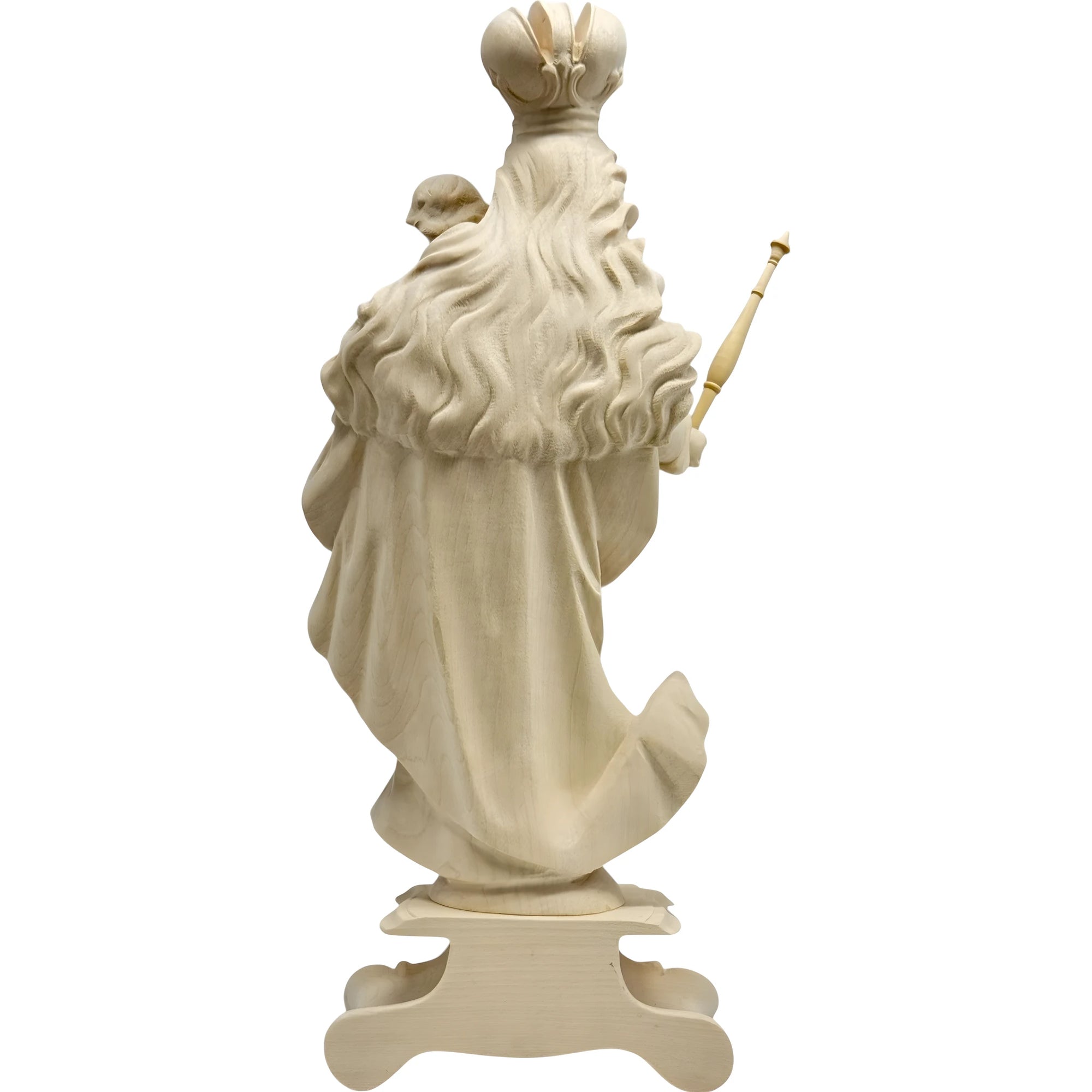 Madonna della Bavaria in Legno Intagliata a Mano, Artigianato Val Gardena