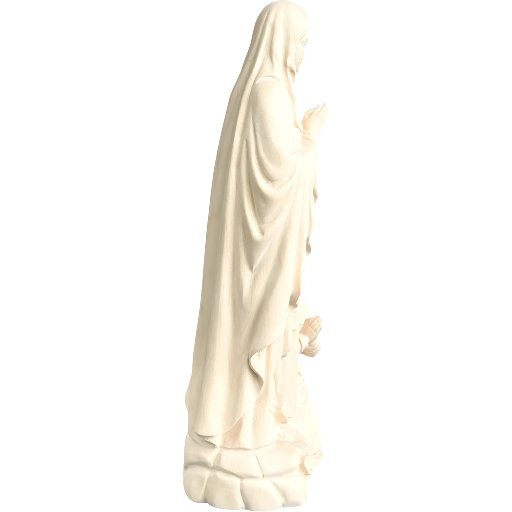 Madone de Lourdes avec Sainte Bernadette Sculptée dans le Bois du Val Gardena