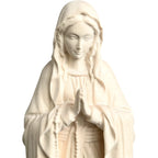 Madone de Lourdes avec Sainte Bernadette Sculptée dans le Bois du Val Gardena