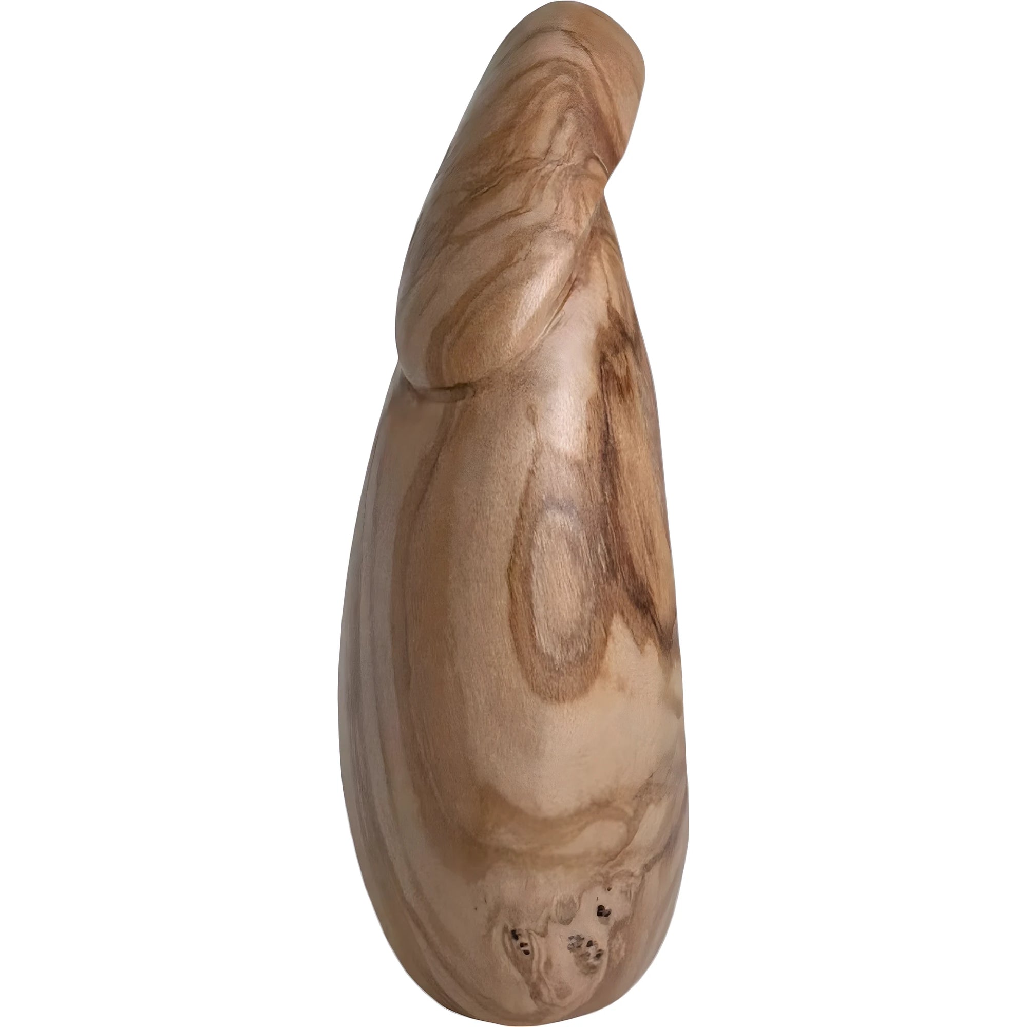 Madonna and Bernadette Modern Carved Wood Sculpture Val Gardena