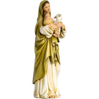 Madonna in Piedi con Bambino e Agnello - Scultura d'Arte Sacra Val Gardena