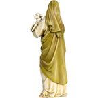 Madonna in Piedi con Bambino e Agnello - Scultura d'Arte Sacra Val Gardena