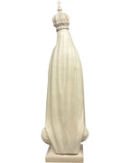 Carved Wooden Pilgrim Statue of Our Lady of Fatima with Gilded Crown