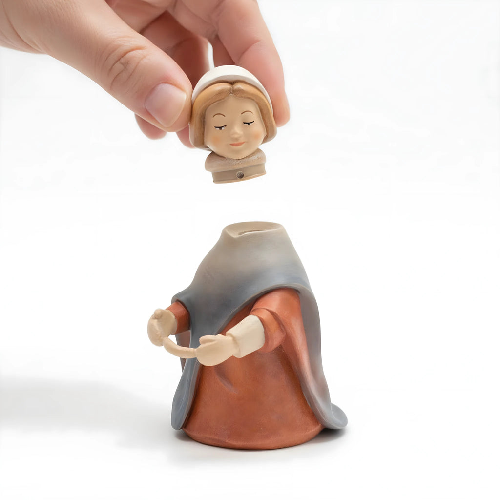 Maria Del Presepe Maple Wood: Handcrafted Sculpture Val Gardena | 10 cm