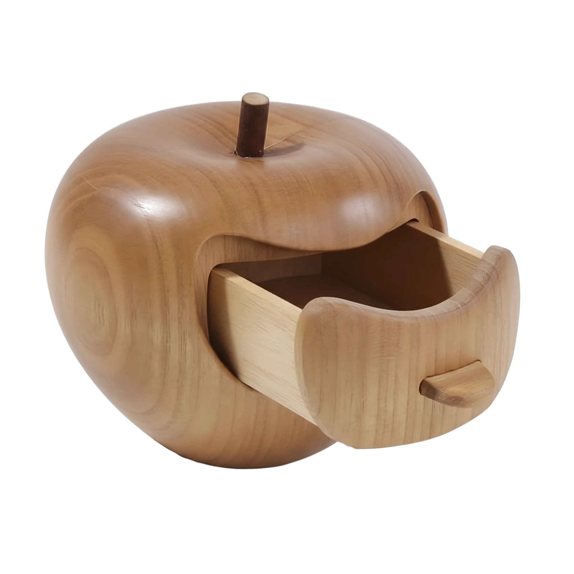 Maçã Secreta de Madeira de Fruta, Escultura Artesanal da Val Gardena