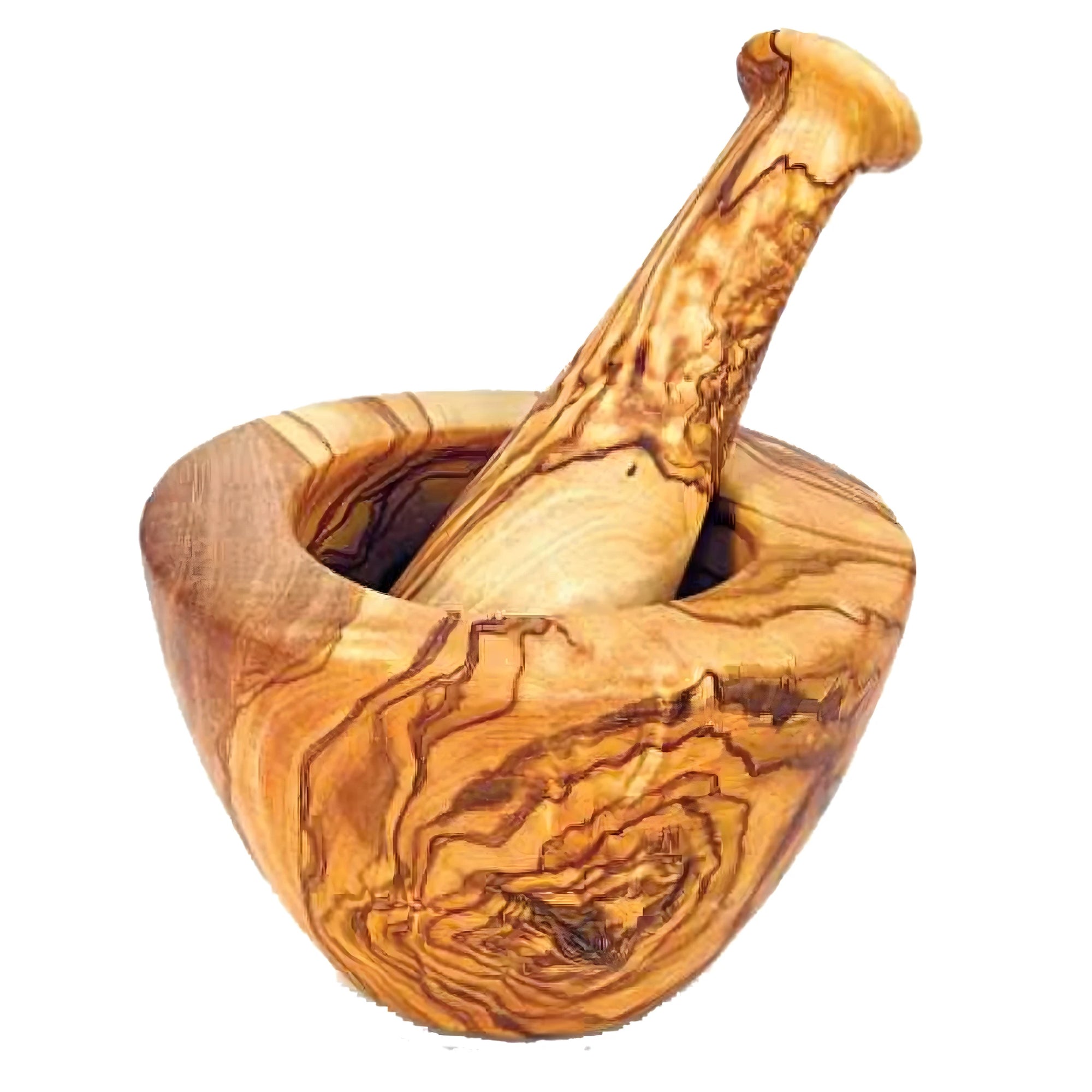 Handmade Natural Olive Wood Mortar and Pestle