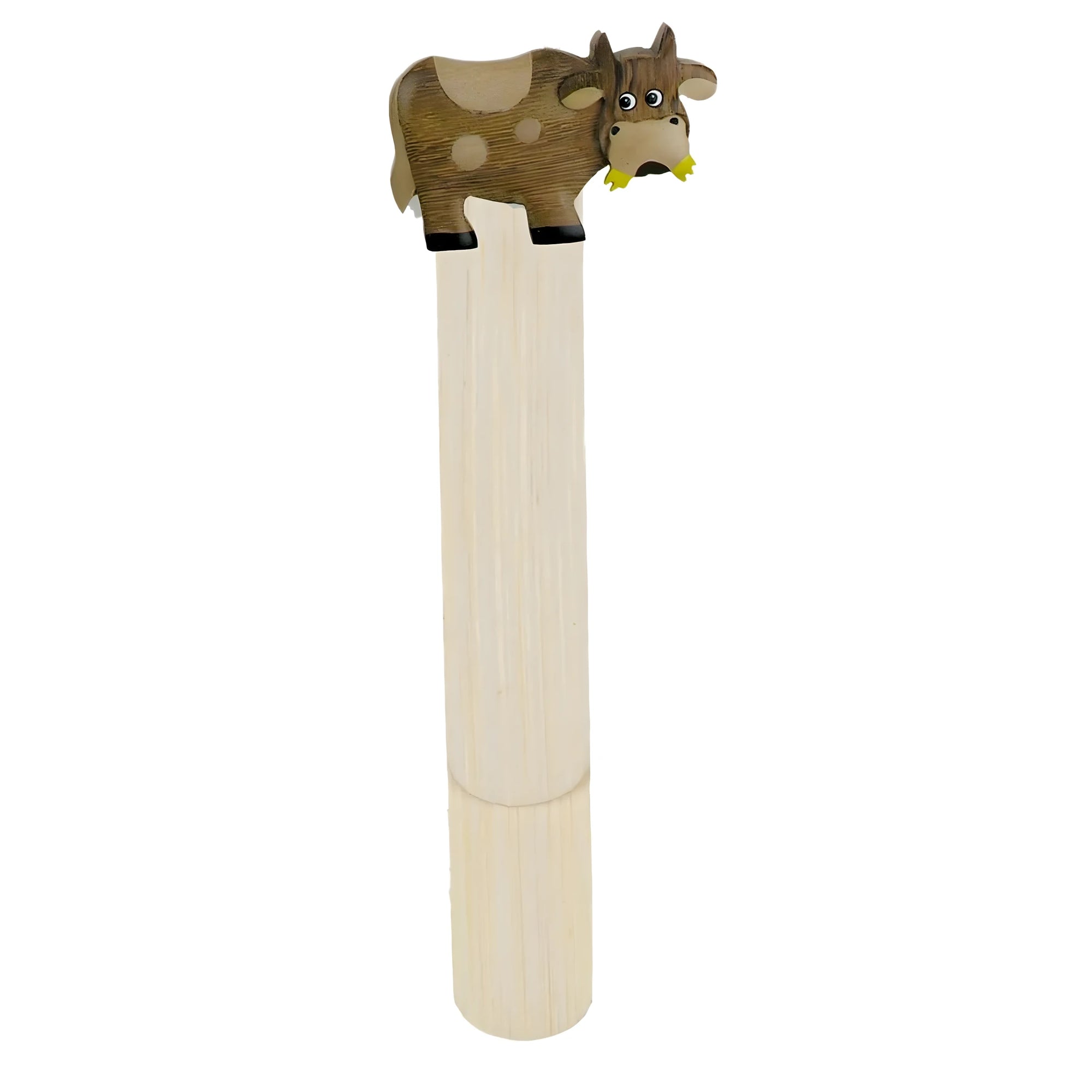 Mucca Alpina Stilizzata in Legno d'Acero della Val Gardena