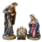 Nativité Val Gardena en Fibre de Verre | Sainte Famille Sculpture Monumentale