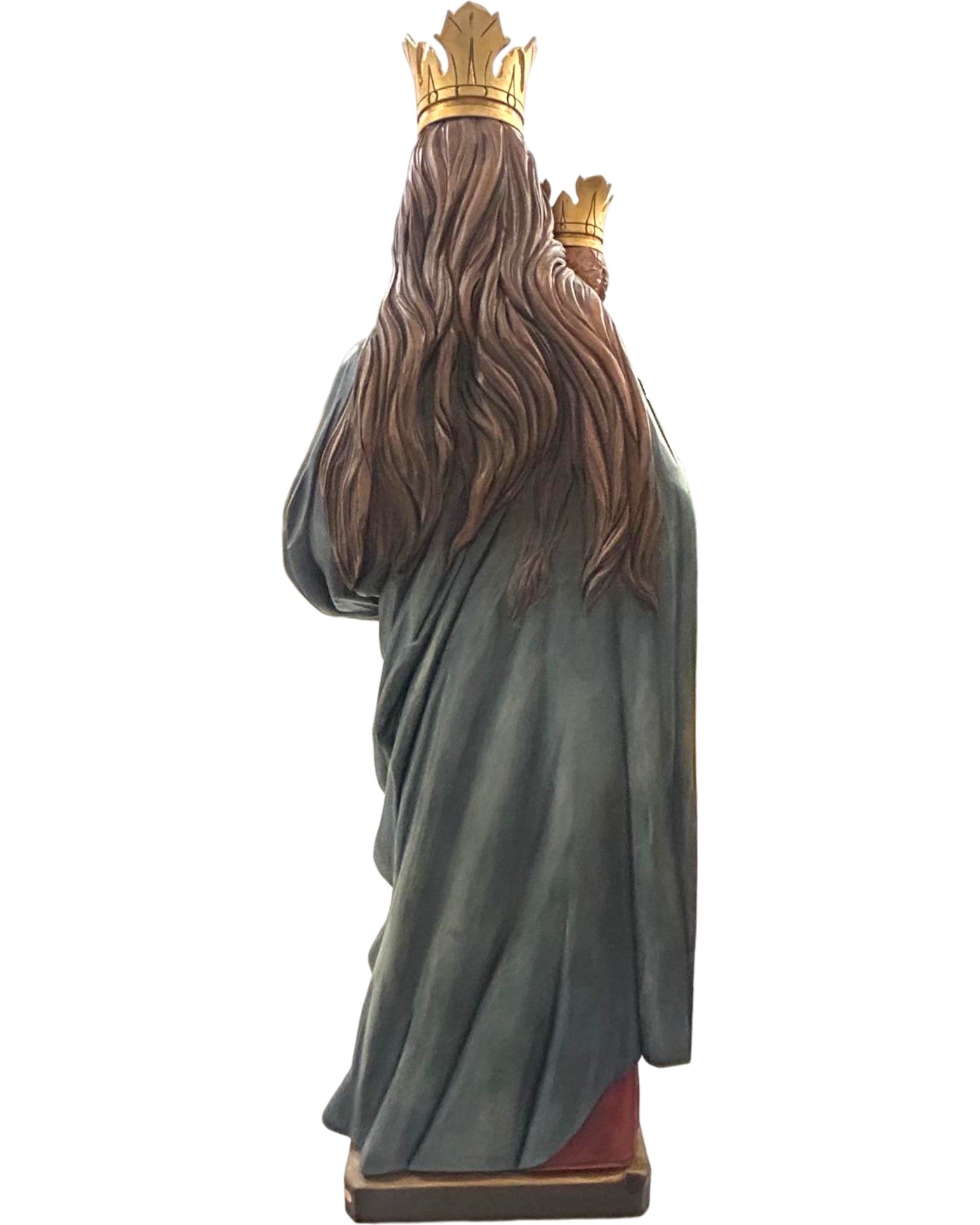 Statue unique de Notre Dame Reine de la Paix en bois de tilleul – 120 cm