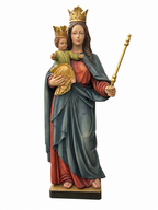 Statue unique de Notre Dame Reine de la Paix en bois de tilleul – 120 cm