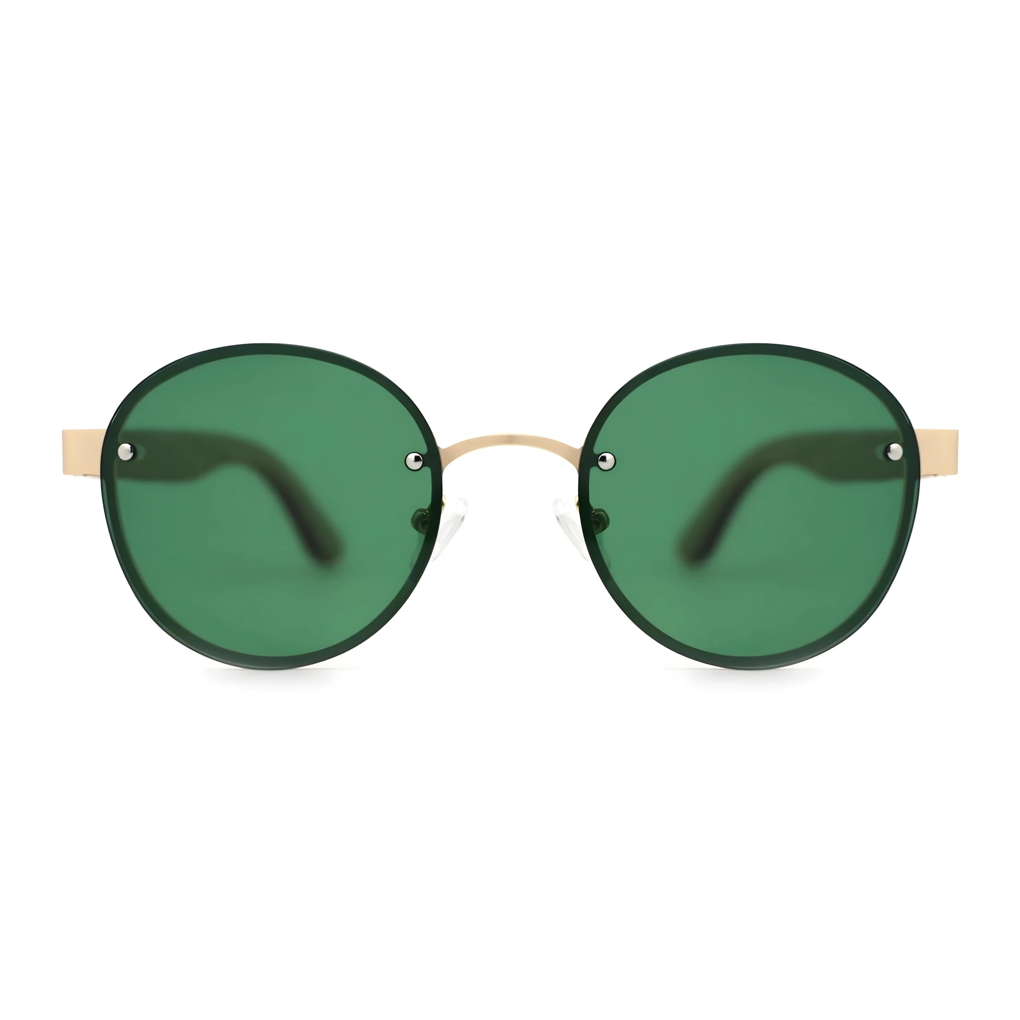 Lunettes de Soleil Verre Vert et Monture en Bois Artisanale