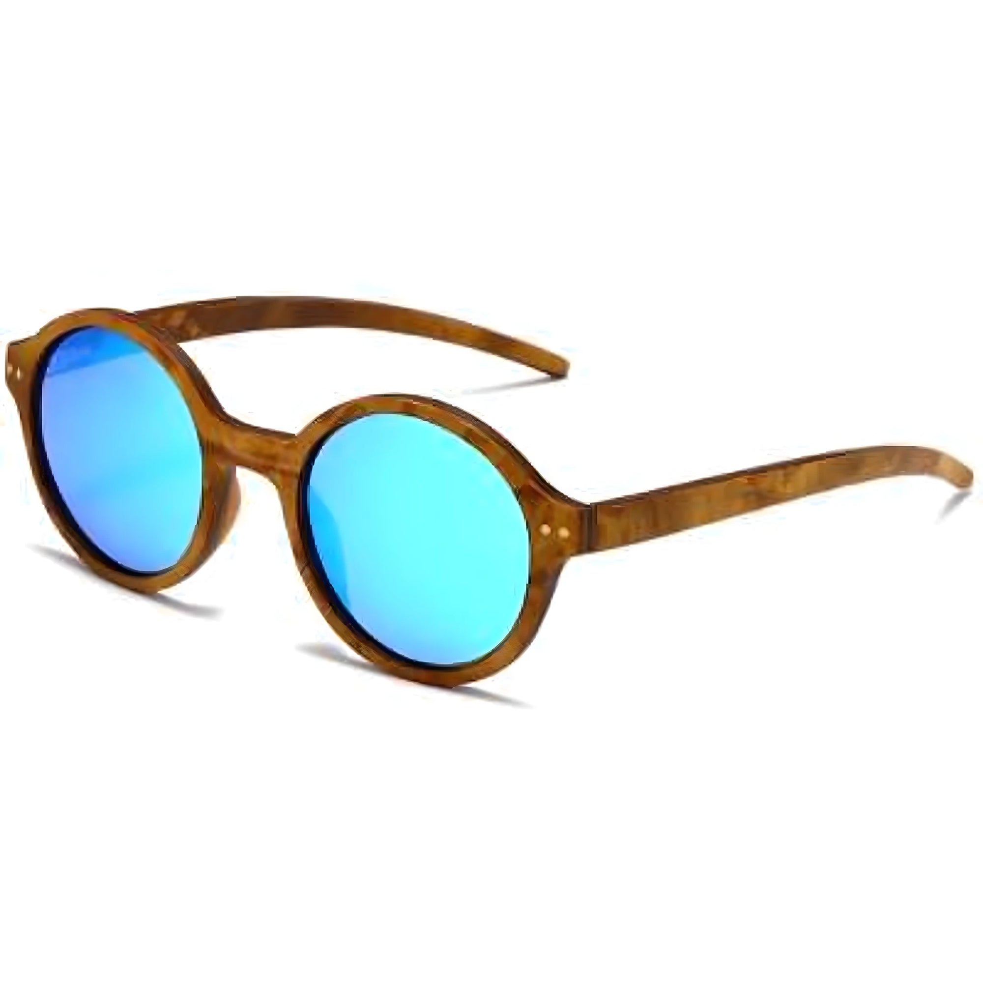 Wooden Sunglasses Blue Lenses