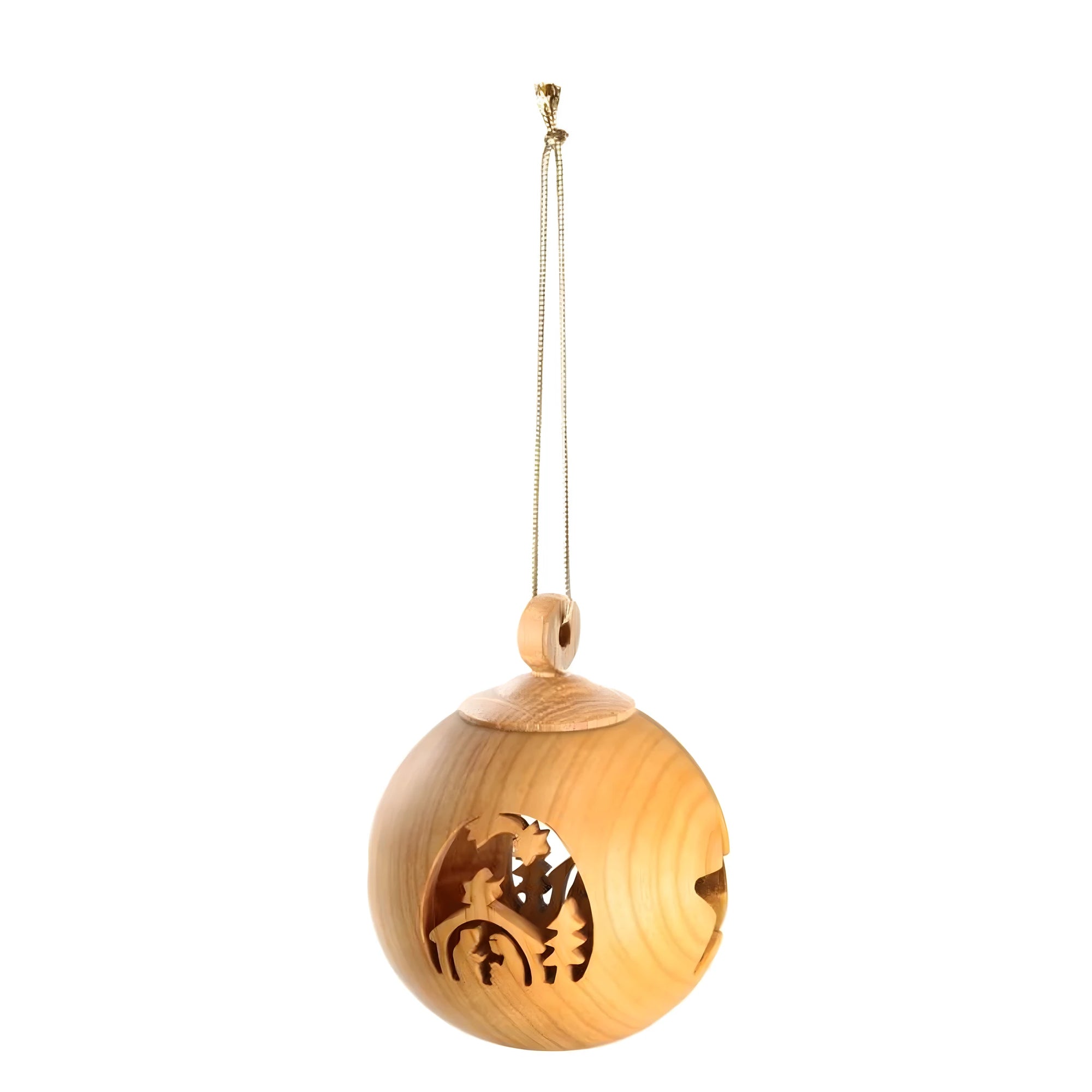 Ozdoba Kula Figurka Boże Narodzenie z drewna klonowego Val Gardena 6 cm