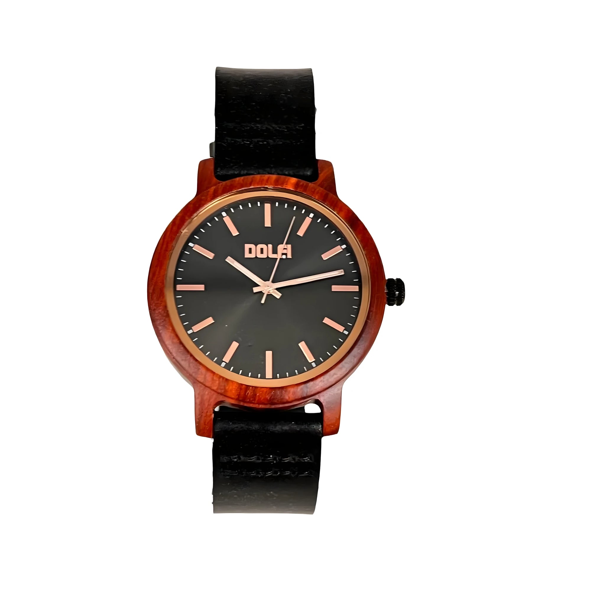 Orologio Sefora in Legno Naturale e Cinturino di Pelle Uomo