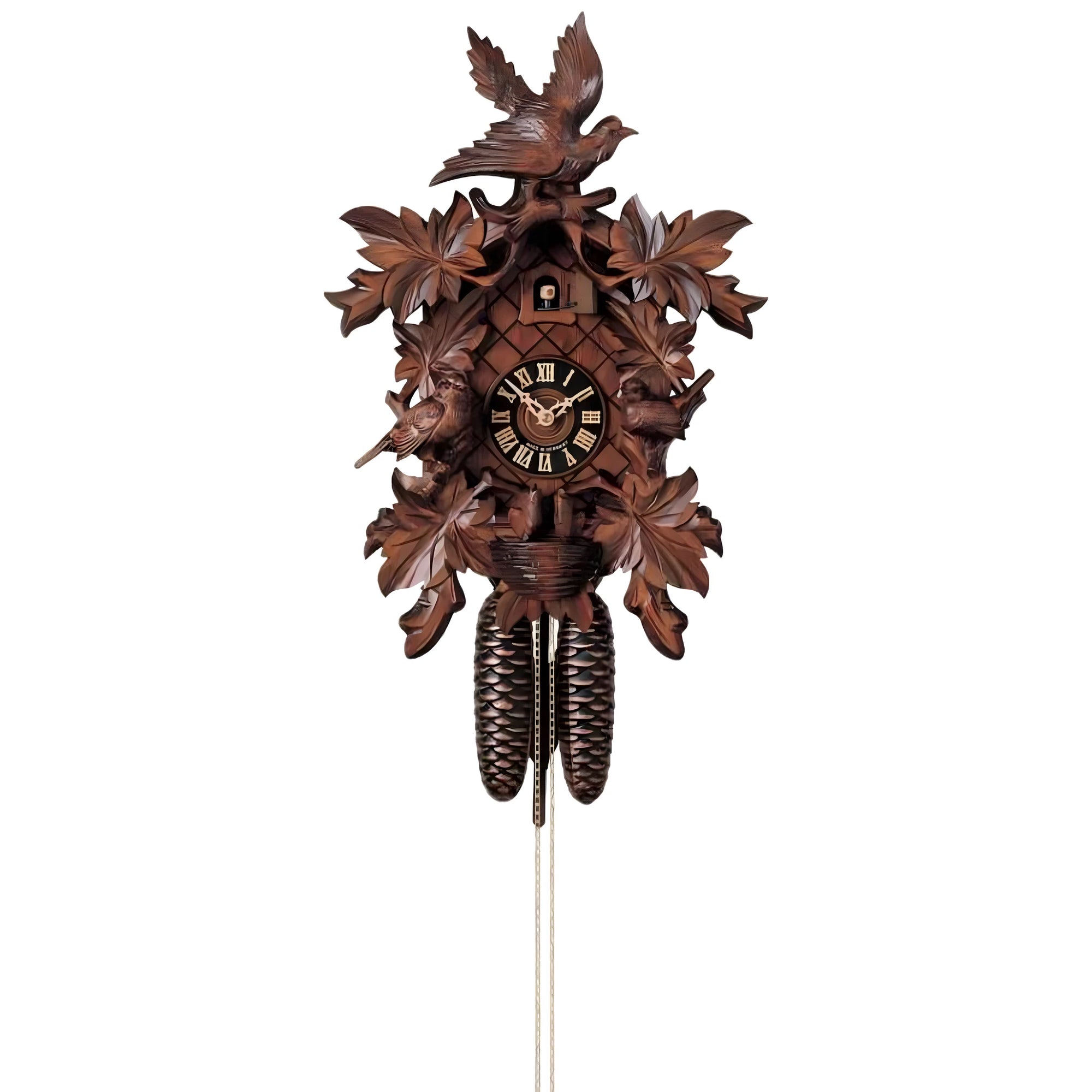 Enchanted Forest Handicraft Cuckoo Clock - Val Gardena Wood Sculpture