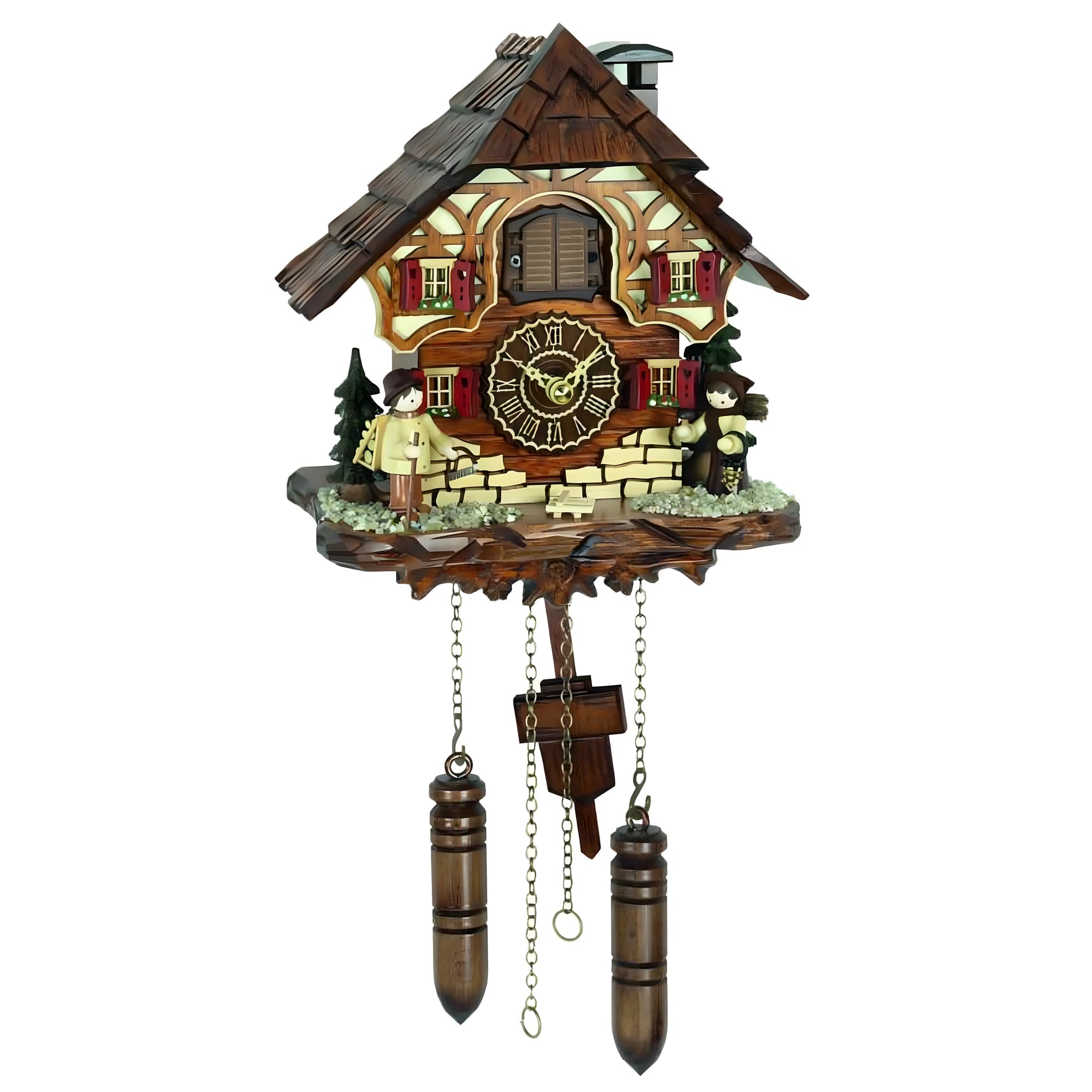 Reloj de Cuco Artesanal de Madera - Estilo Chalet Trentino Alto Adige