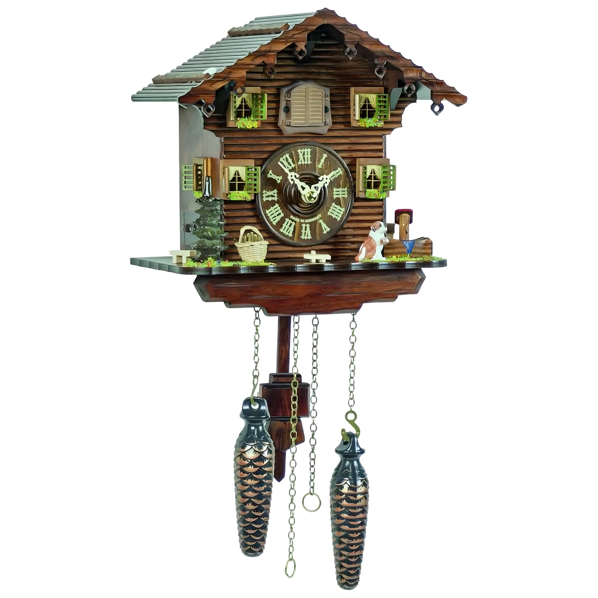 Horloge Coucou en Bois Sculpté du Val Gardena | Style Chalet Alpin