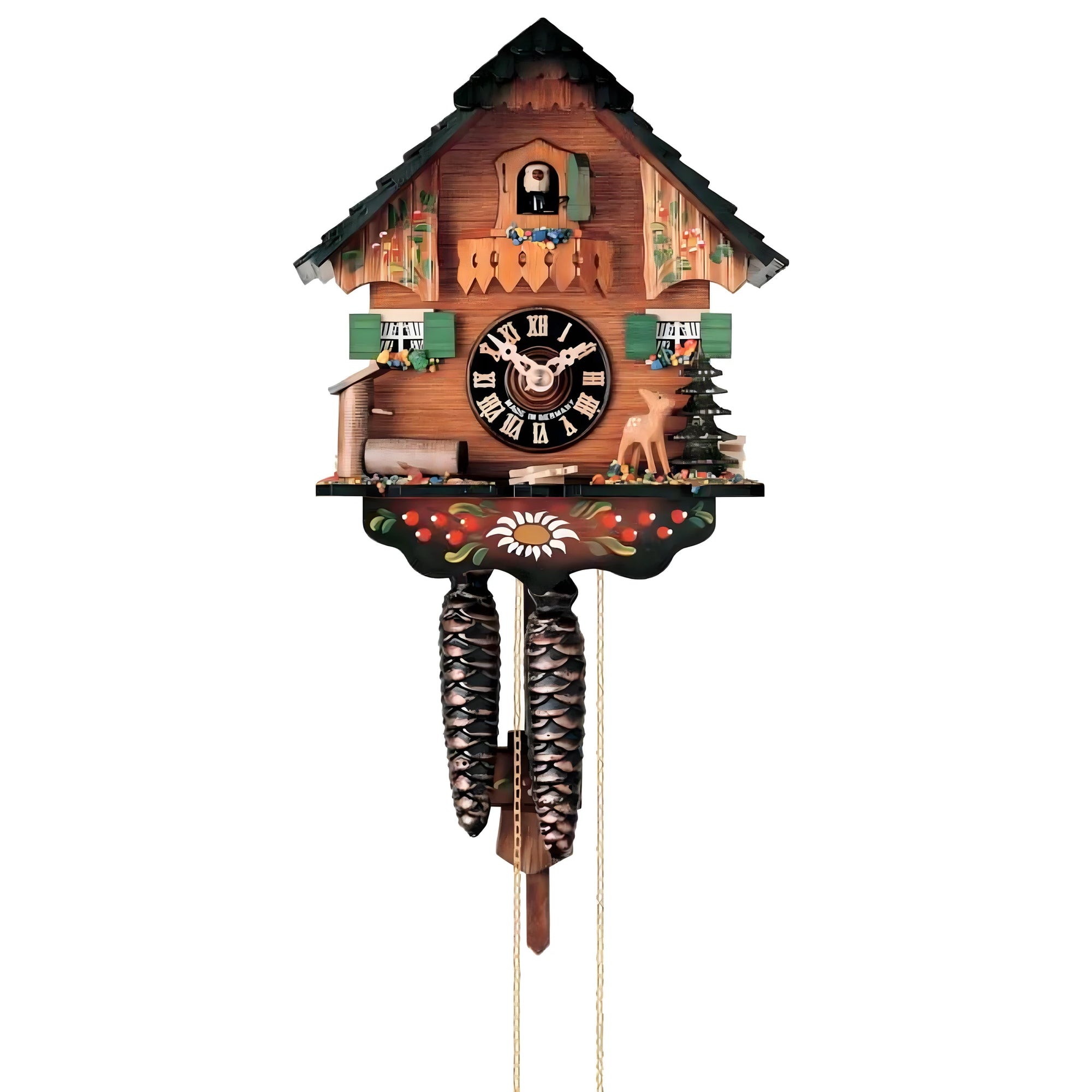Cuckoo Clock in Chalet Style Wood - Economic Decorative Craftsmanship